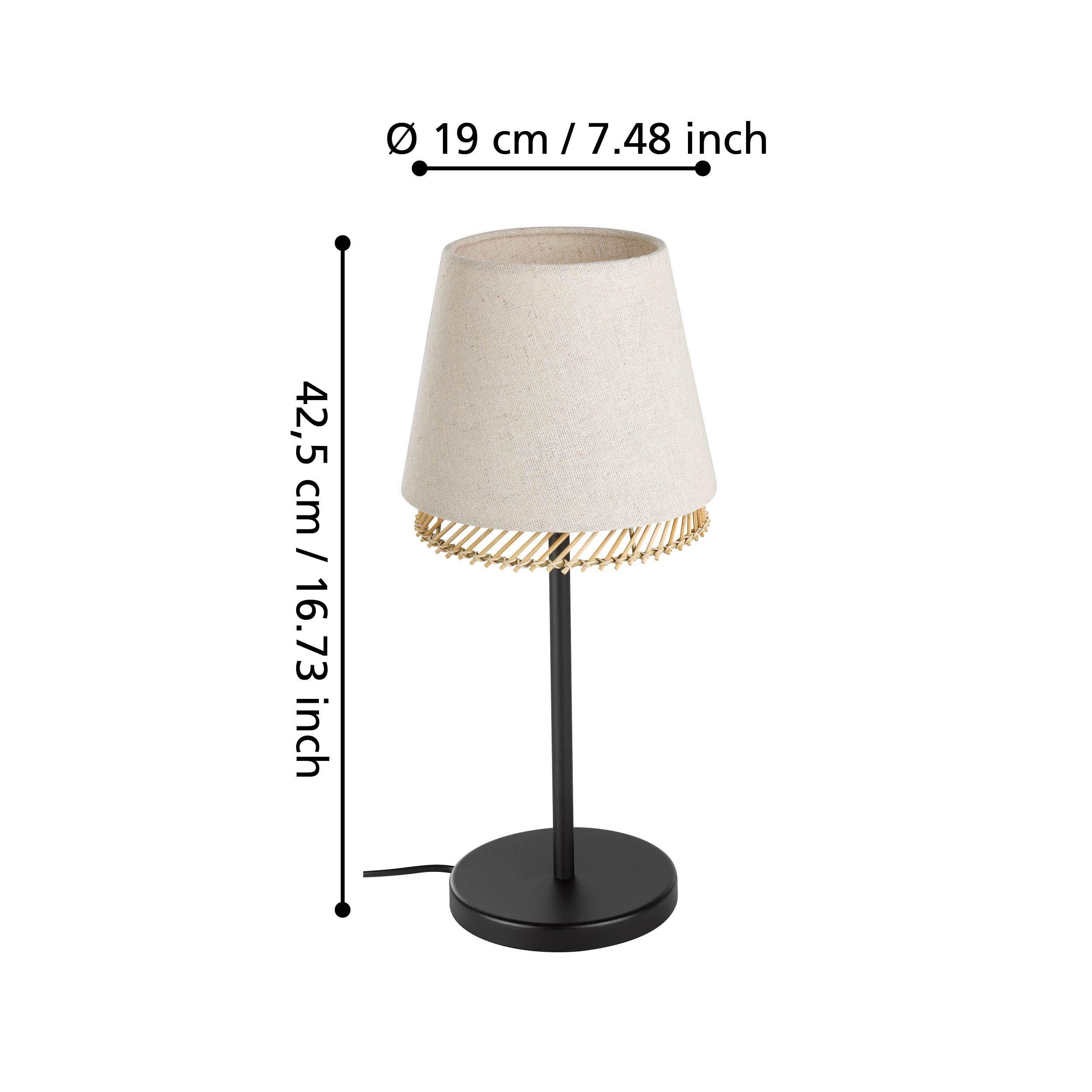 Lampe de table tissu beige TABLEY E27 1X40W