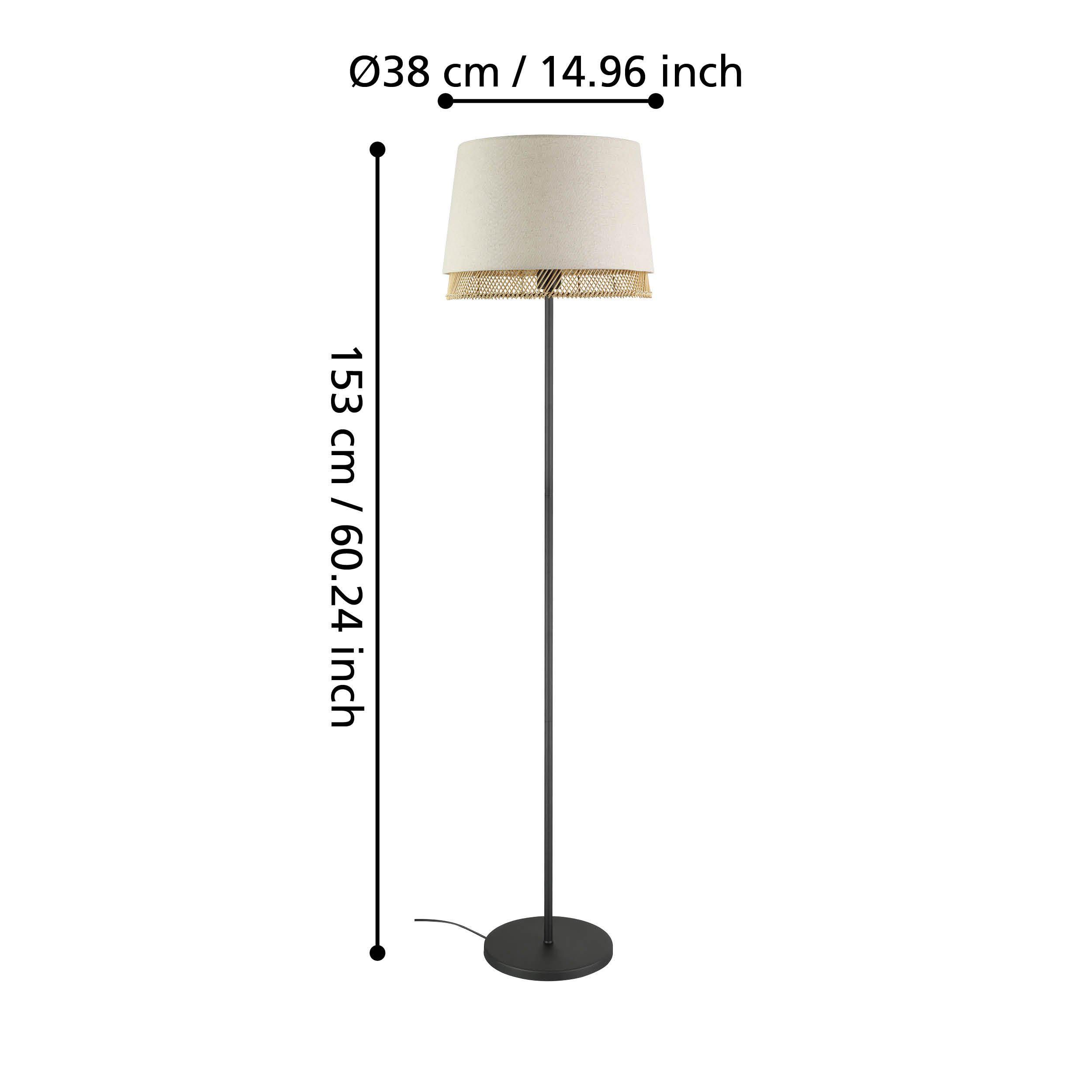 Lampadaire tissu beige TABLEY E27 1X40W