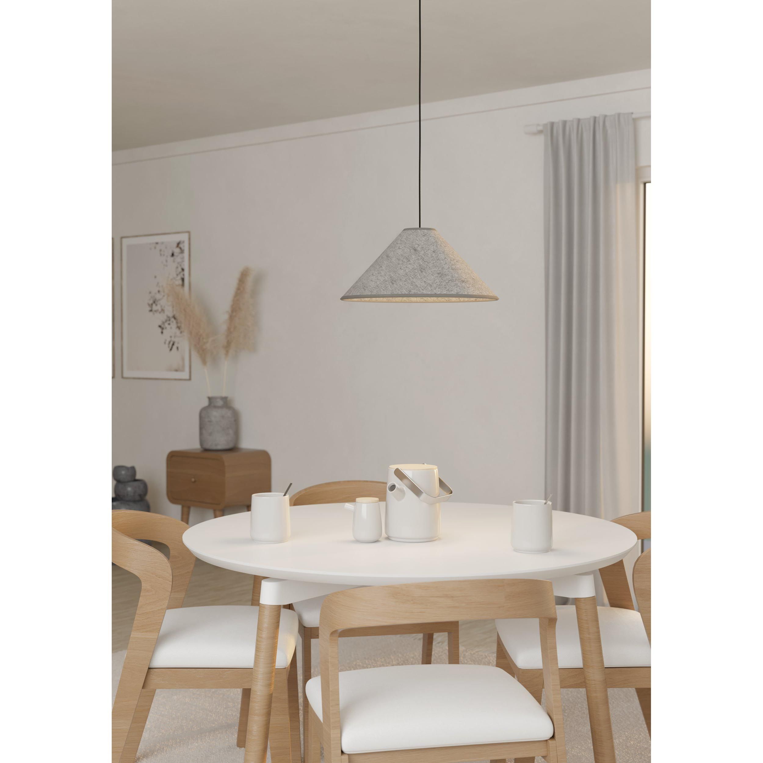 Suspension tissu gris ALSAGER E27 1X40W