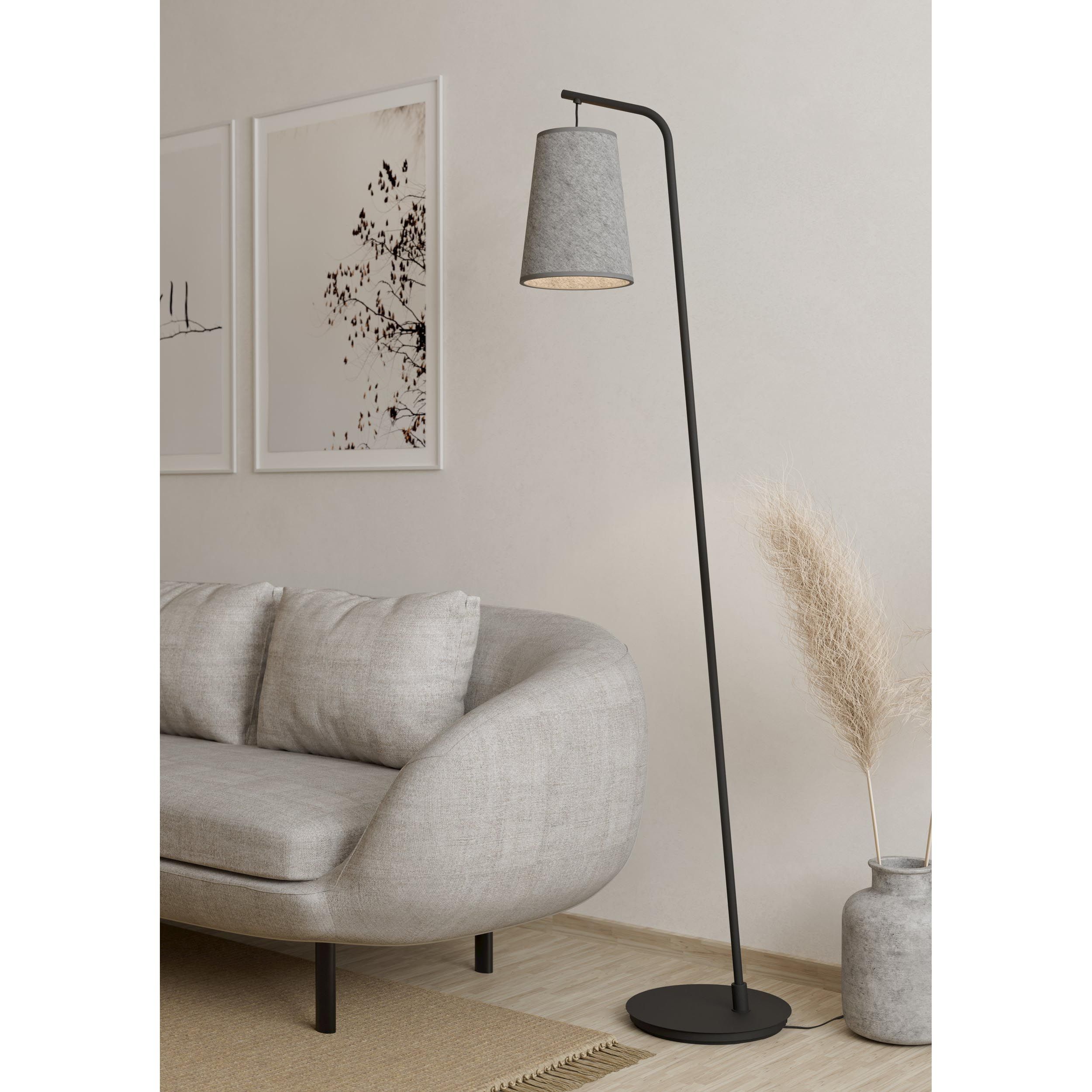 Lampadaire métal gris ALSAGER E27 1X40W