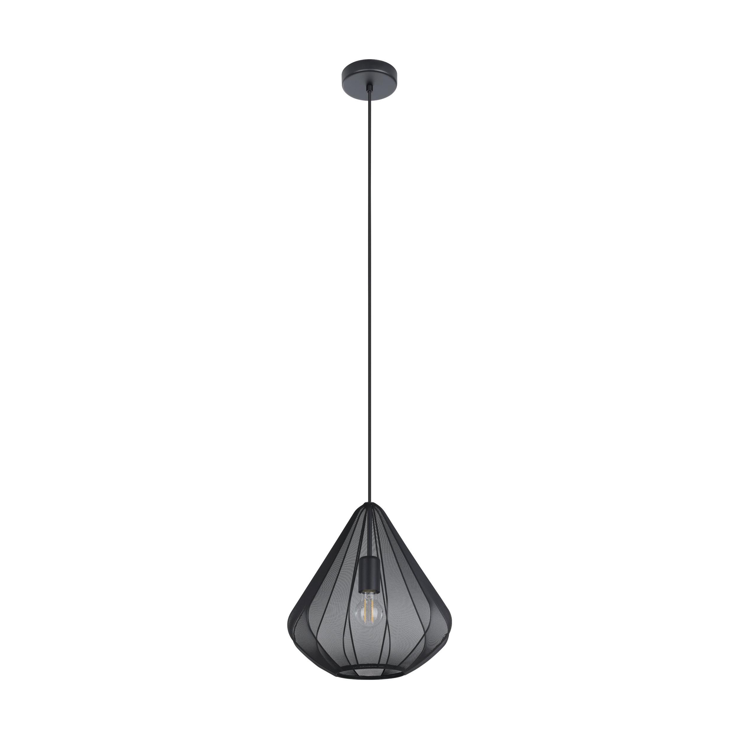 Suspension tissu noir DOLWEN D33,5CM E27 1X40W