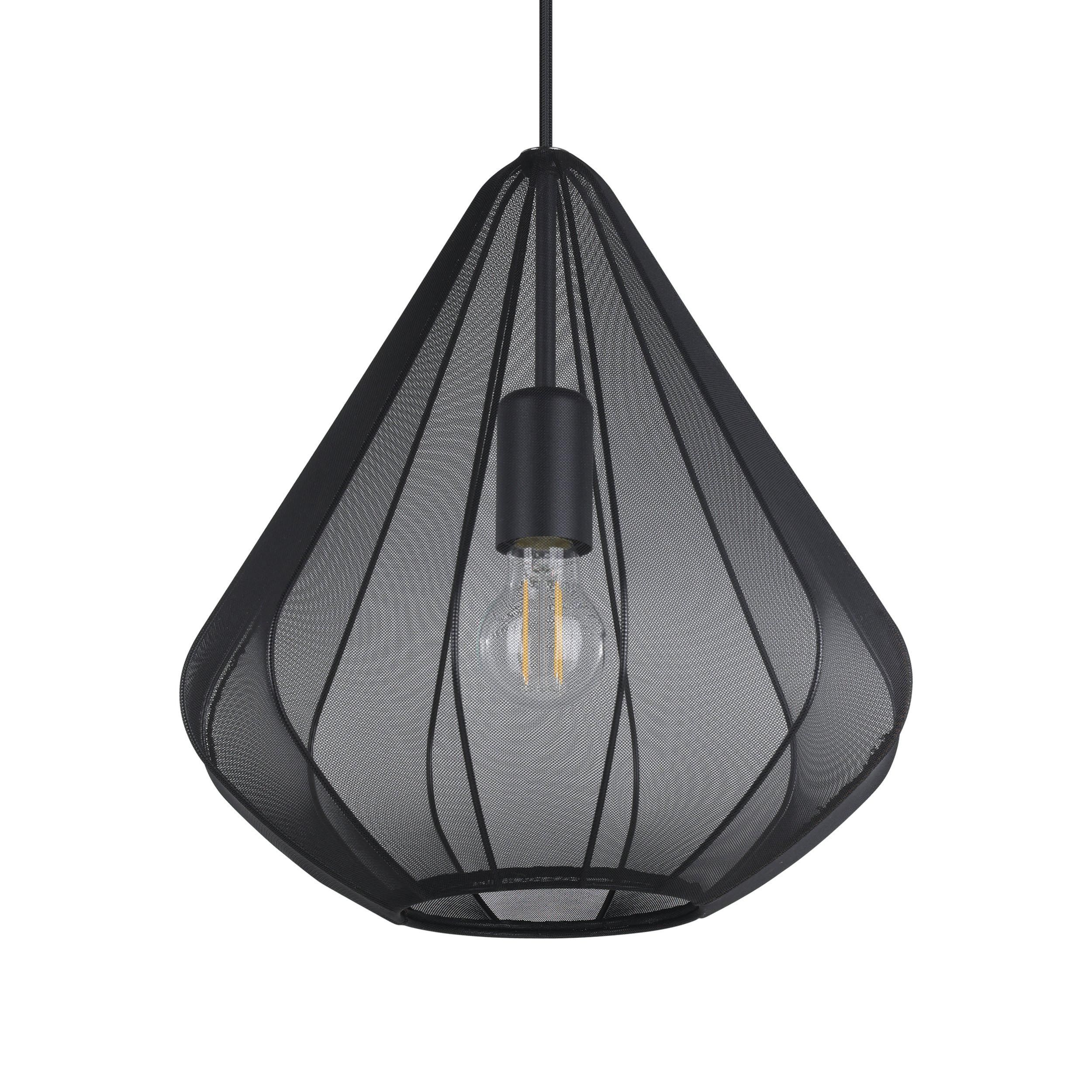 Suspension tissu noir DOLWEN D33,5CM E27 1X40W