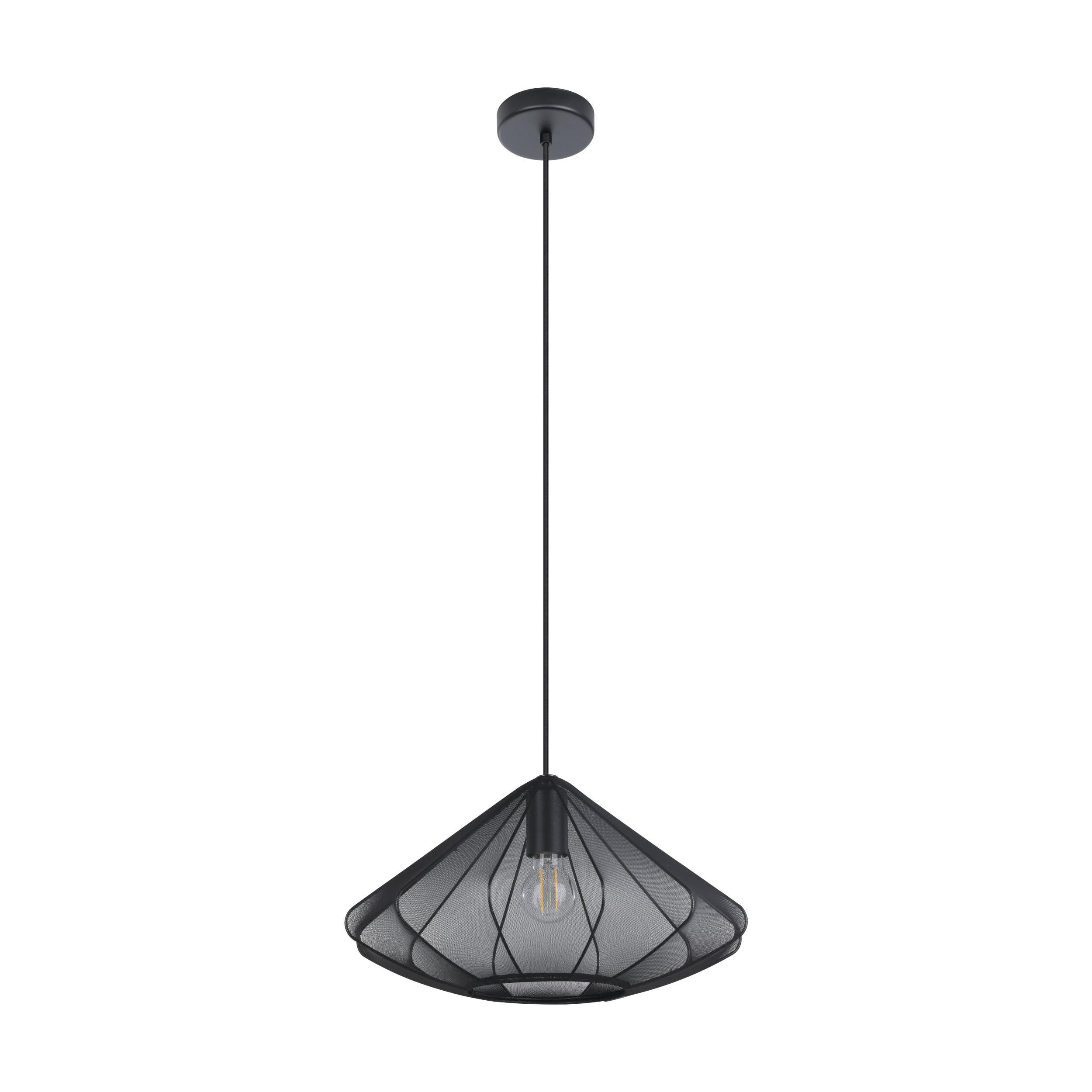 Suspension tissu noir DOLWEN D42,5CM E27 1X40W