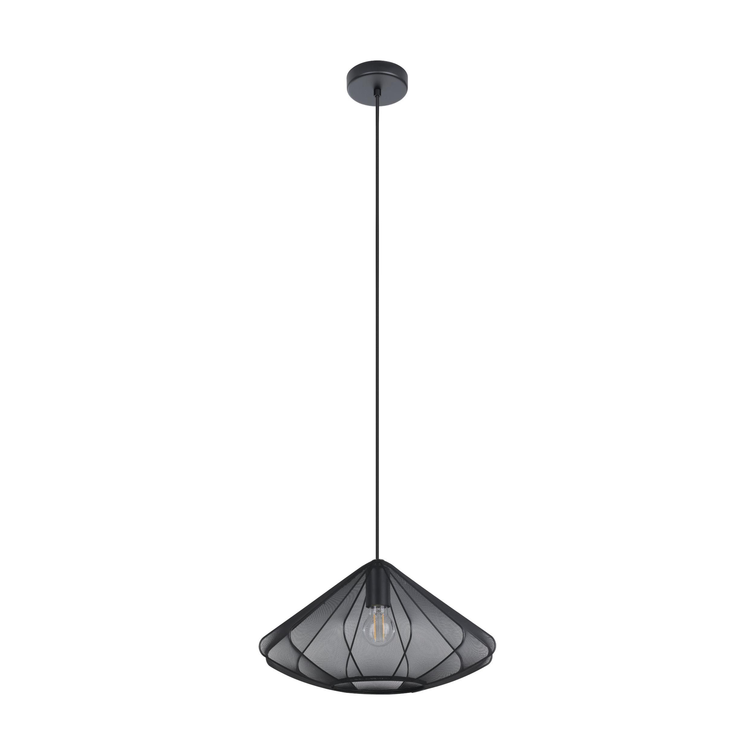 Suspension tissu noir DOLWEN D42,5CM E27 1X40W