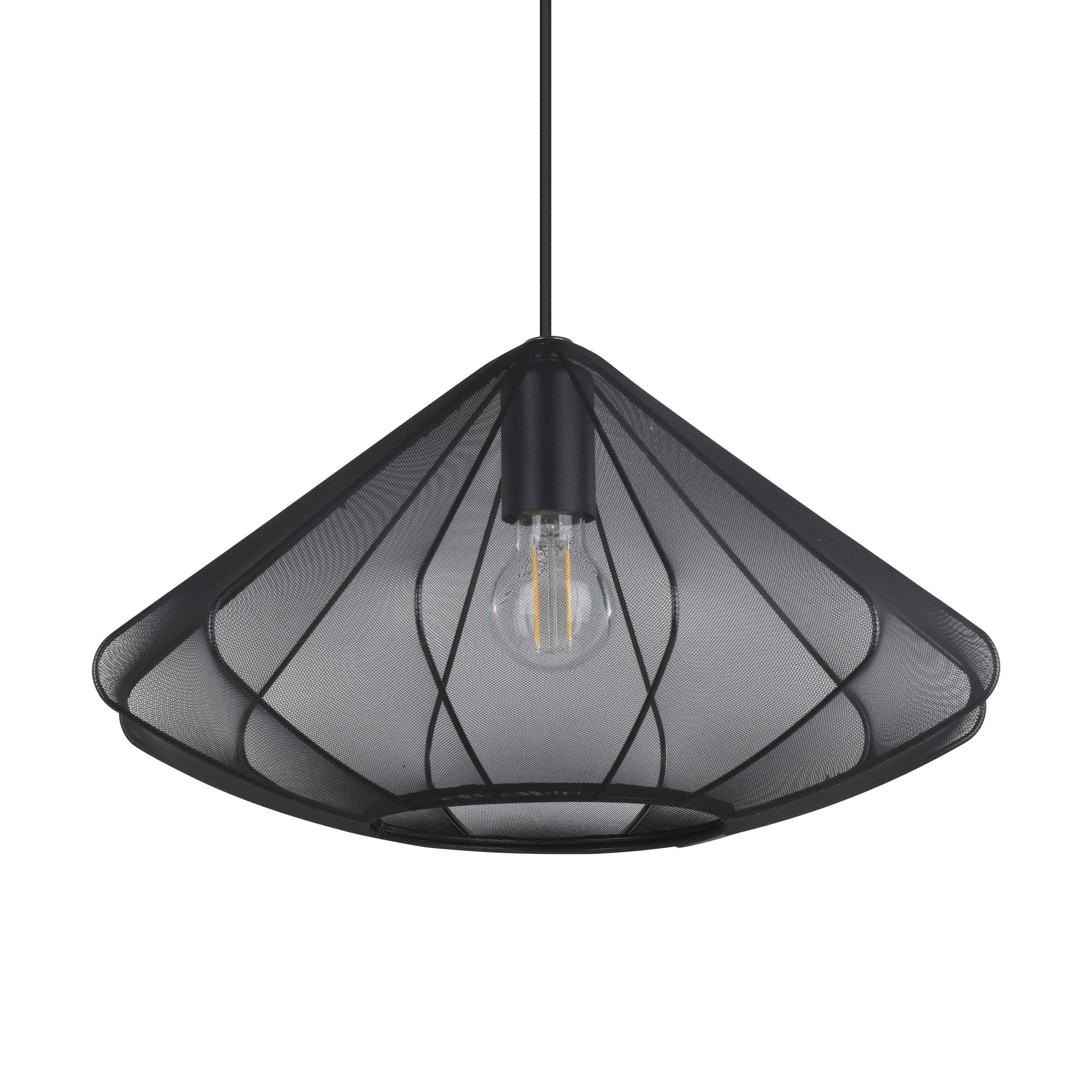 Suspension tissu noir DOLWEN D42,5CM E27 1X40W