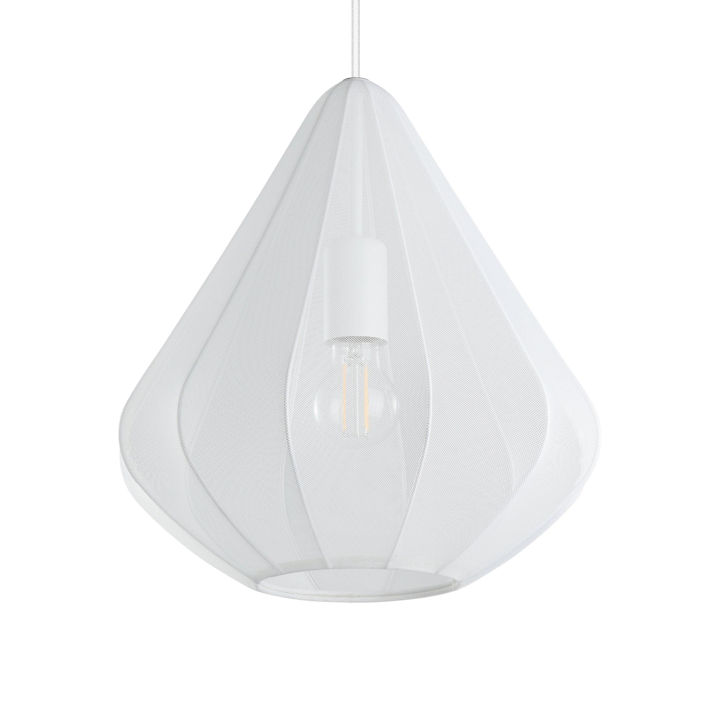 Suspension tissu blanc DOLWEN D33,5CM E27 1X40W