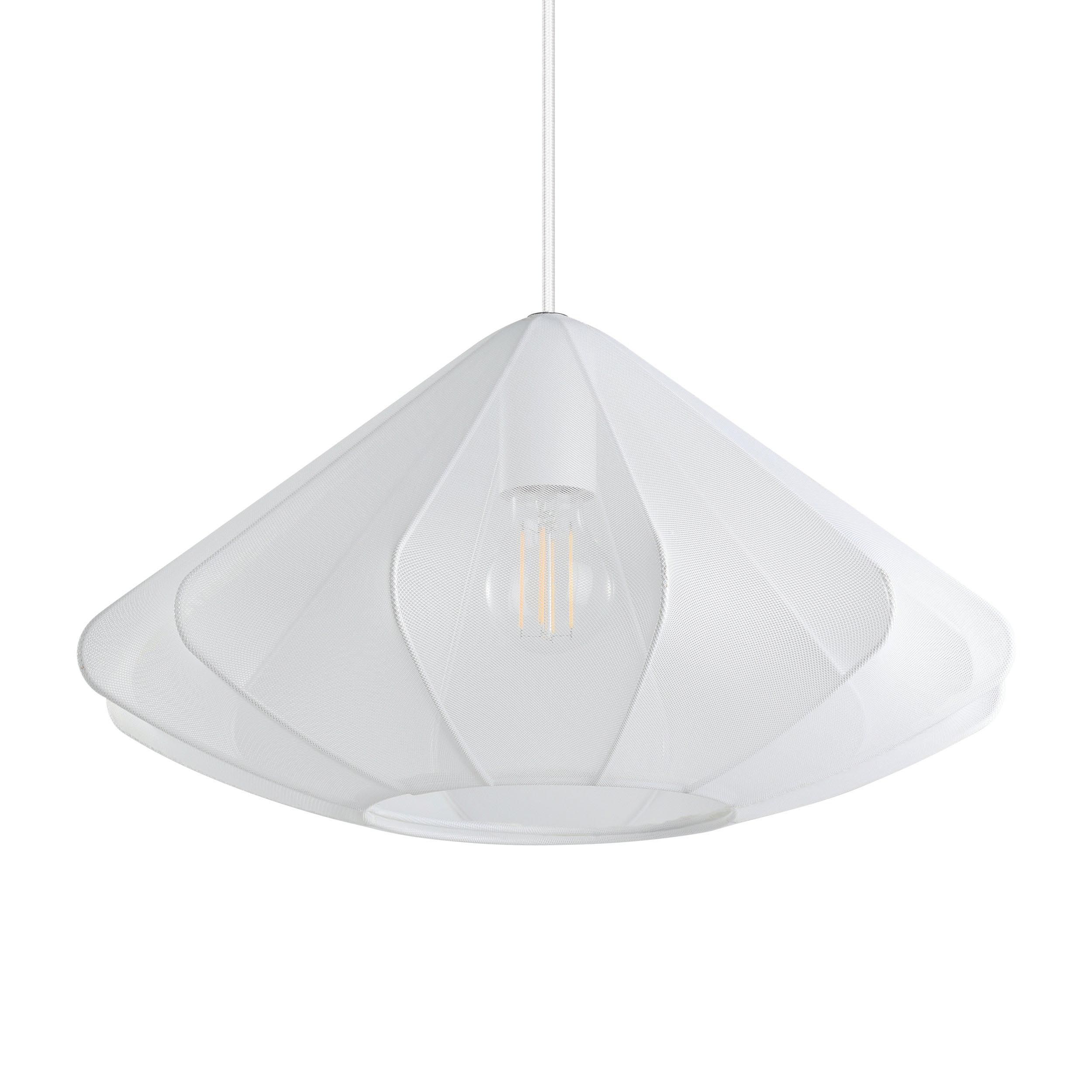 Suspension tissu blanc DOLWEN D42,5CM E27 1X40W