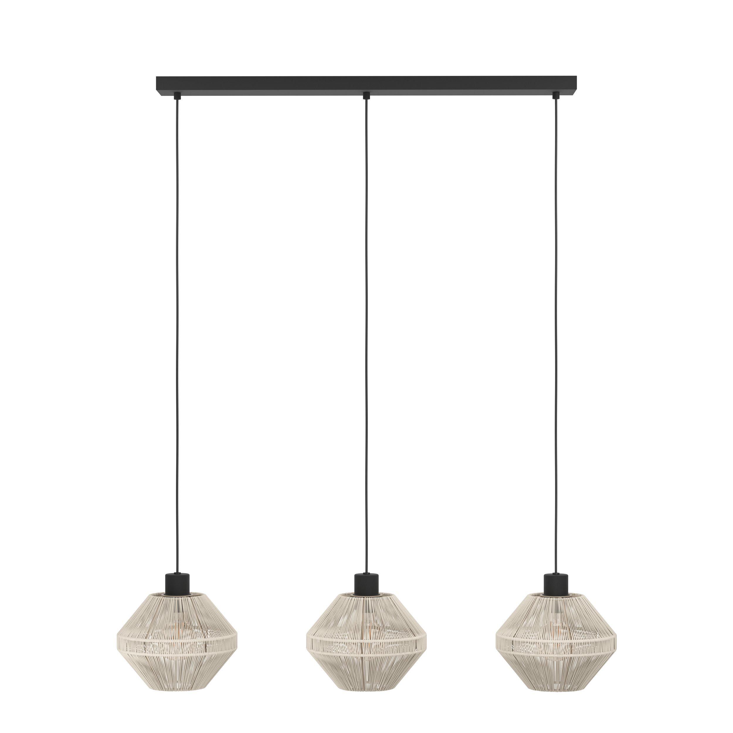 Suspension tissu beige MIDSUMER E27 3X40W