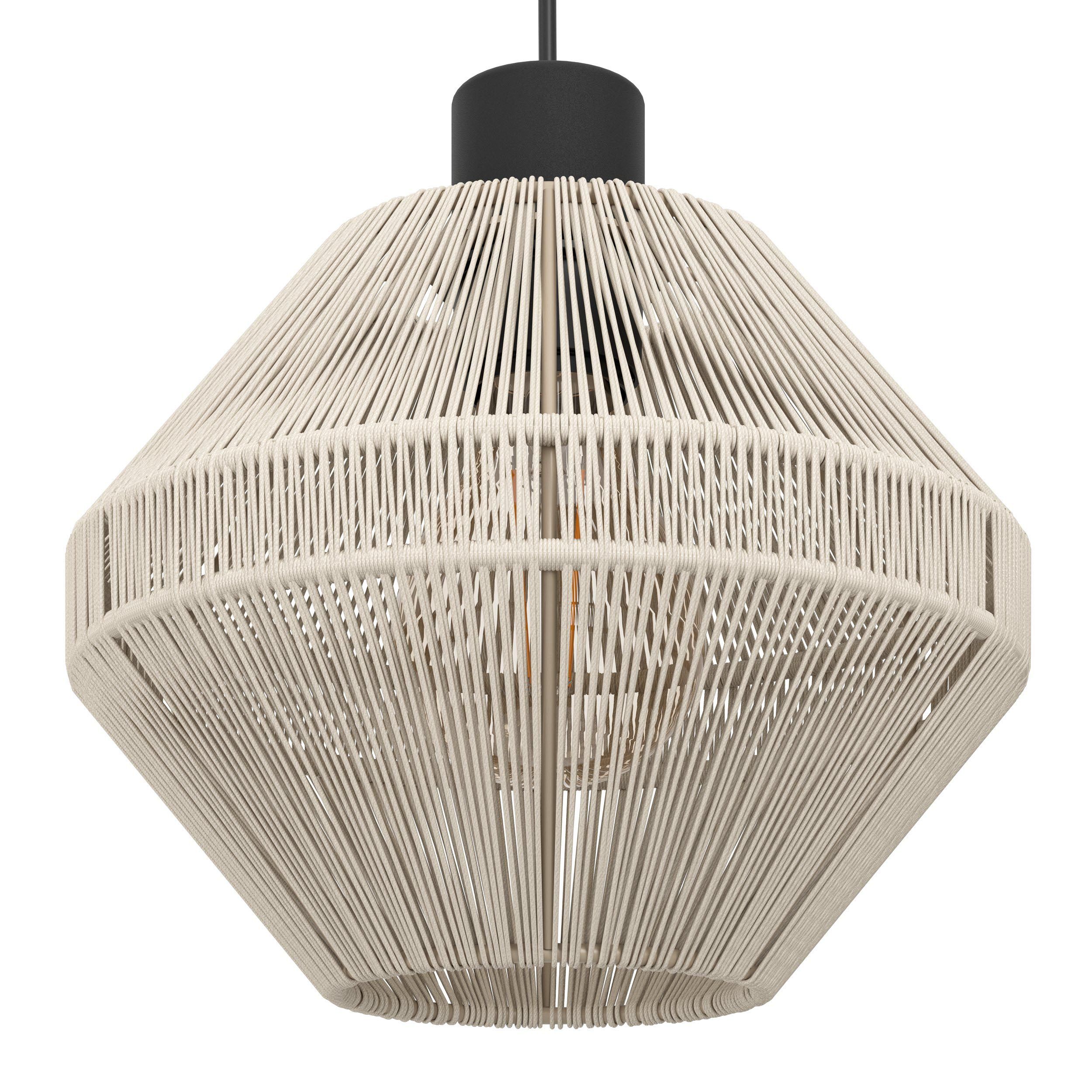 Suspension tissu beige MIDSUMER E27 3X40W