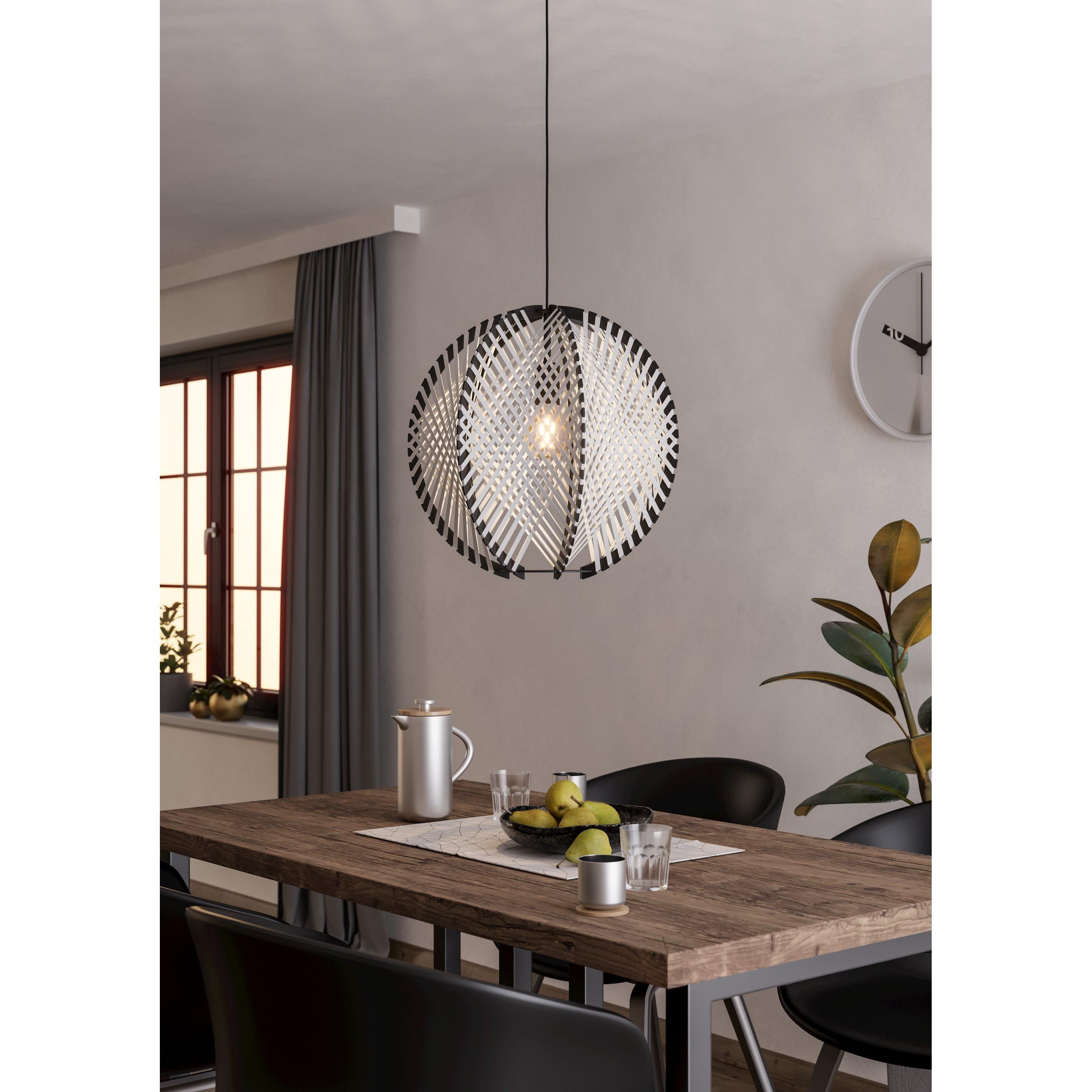 Suspension métal noir WAVERTON d48 cm E27 1X40W