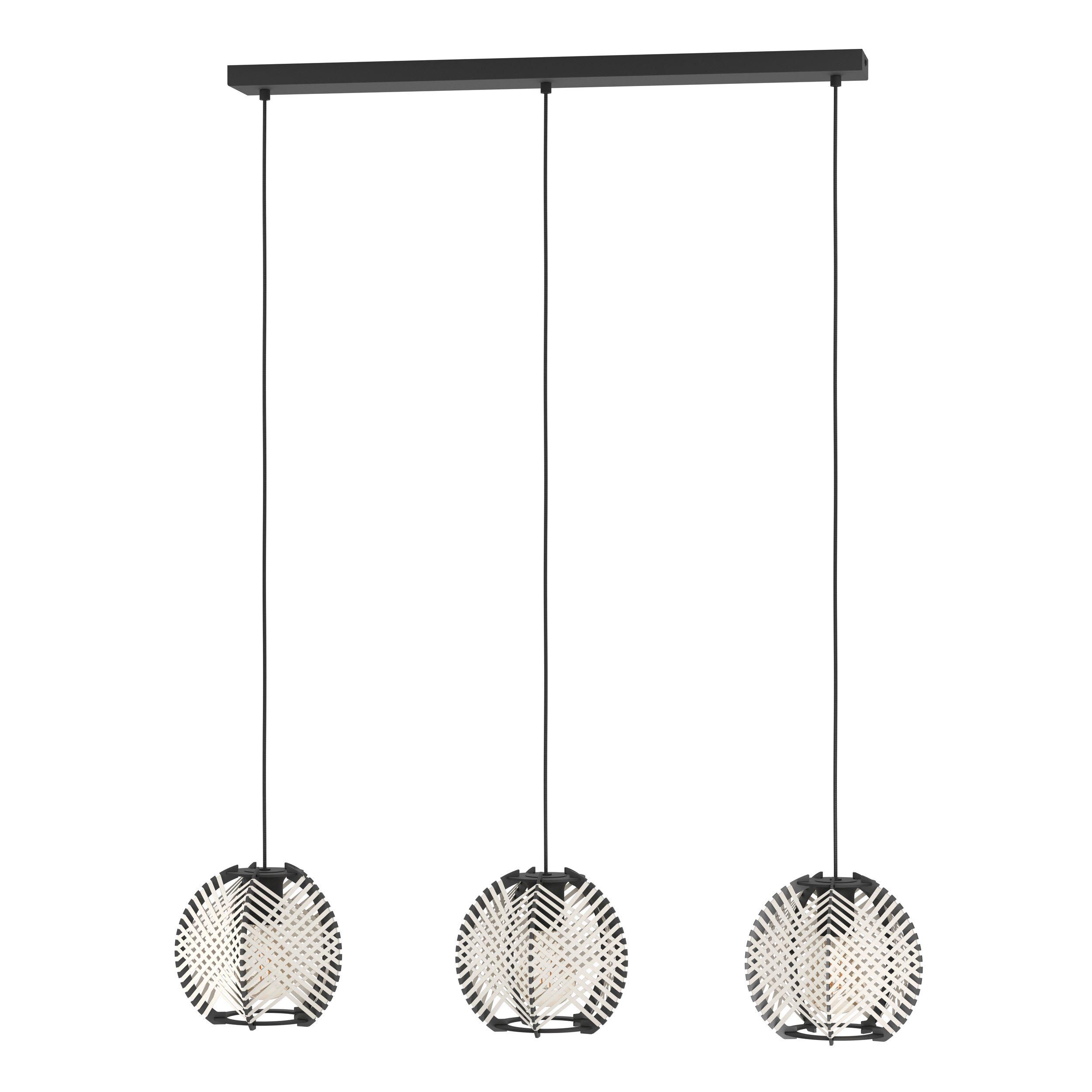 Suspension métal noir WAVERTON E27 3X40W