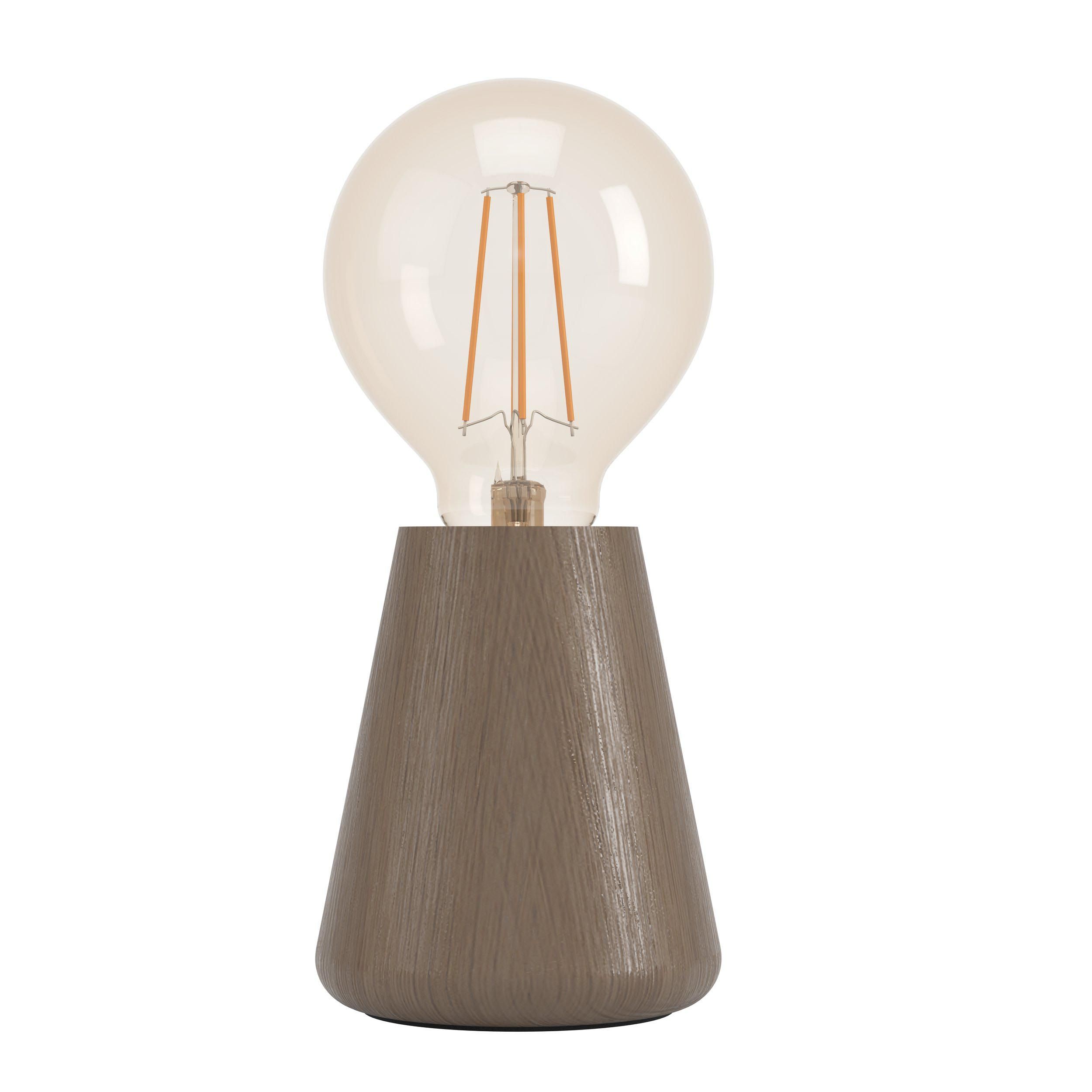 Lampe de table bois marron ASBY E27 1X40W