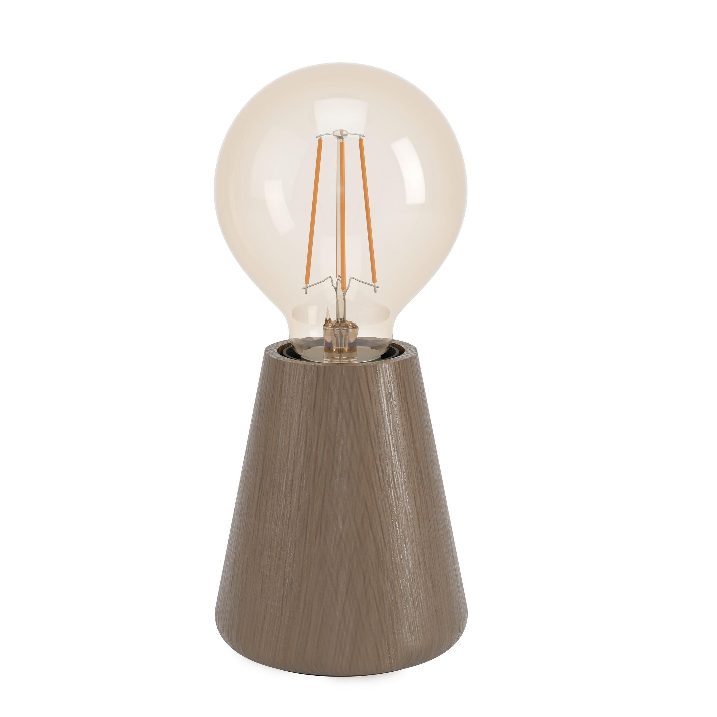 Lampe de table bois marron ASBY E27 1X40W