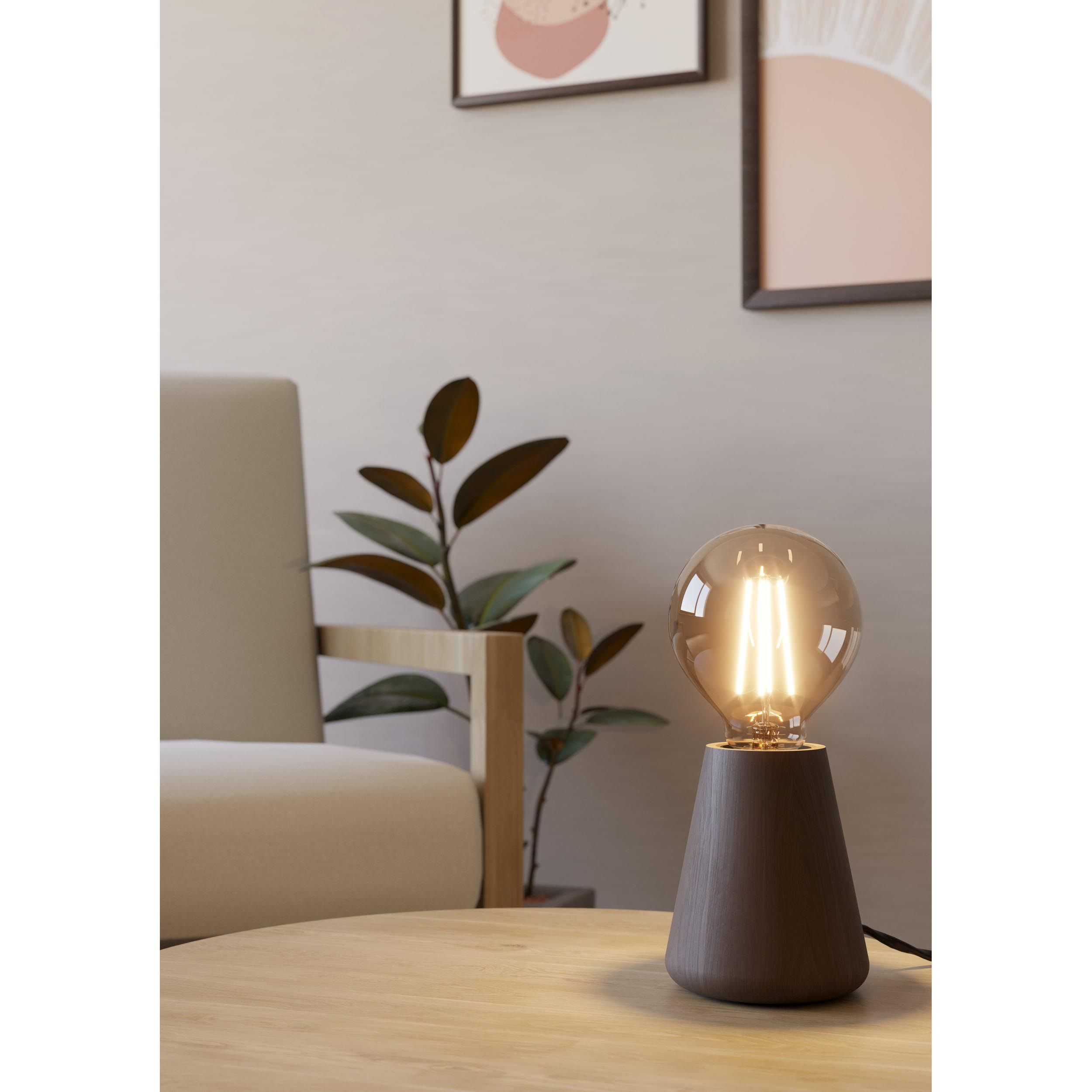 Lampe de table bois marron ASBY E27 1X40W