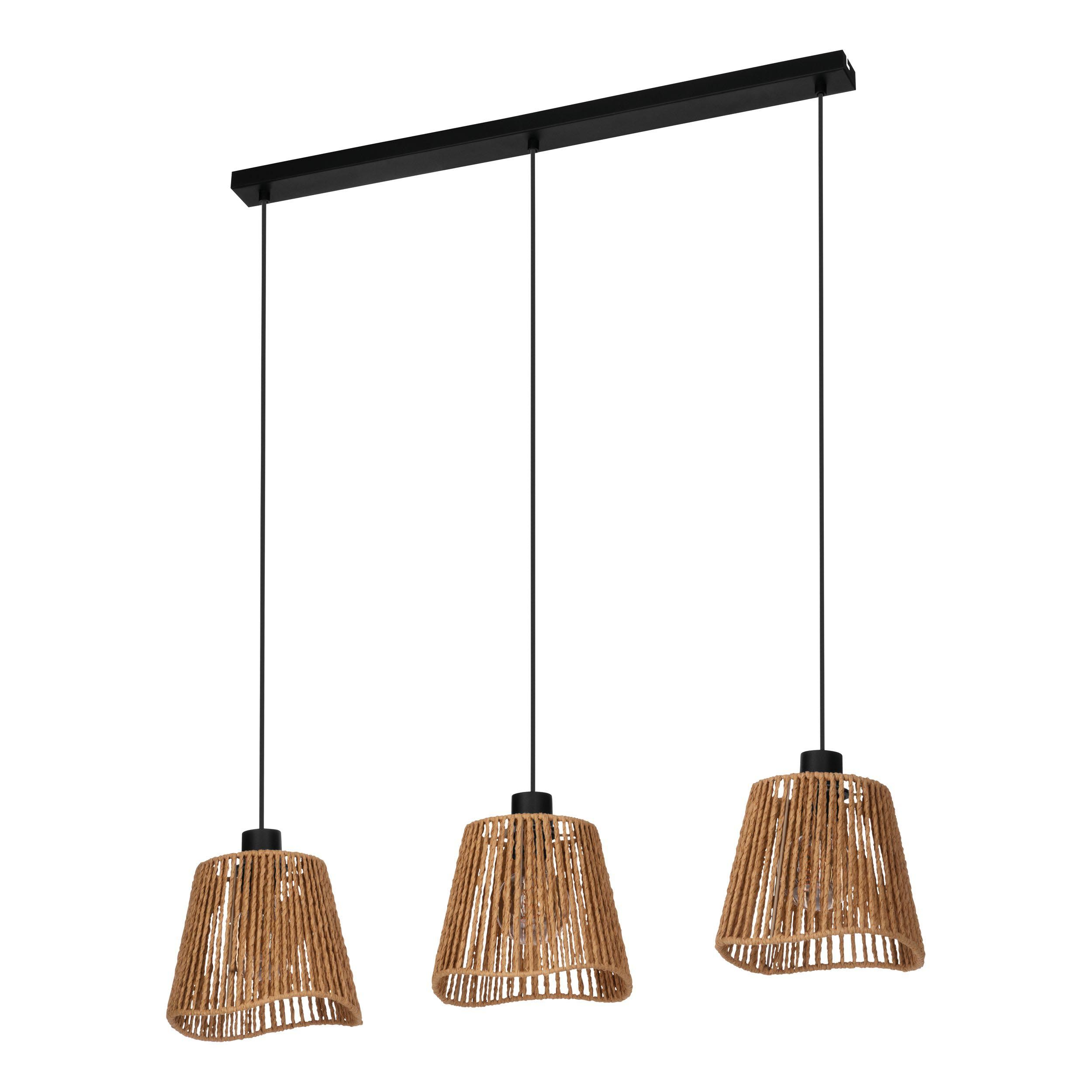 Suspension métal noir LAVISTER E27 3X60W