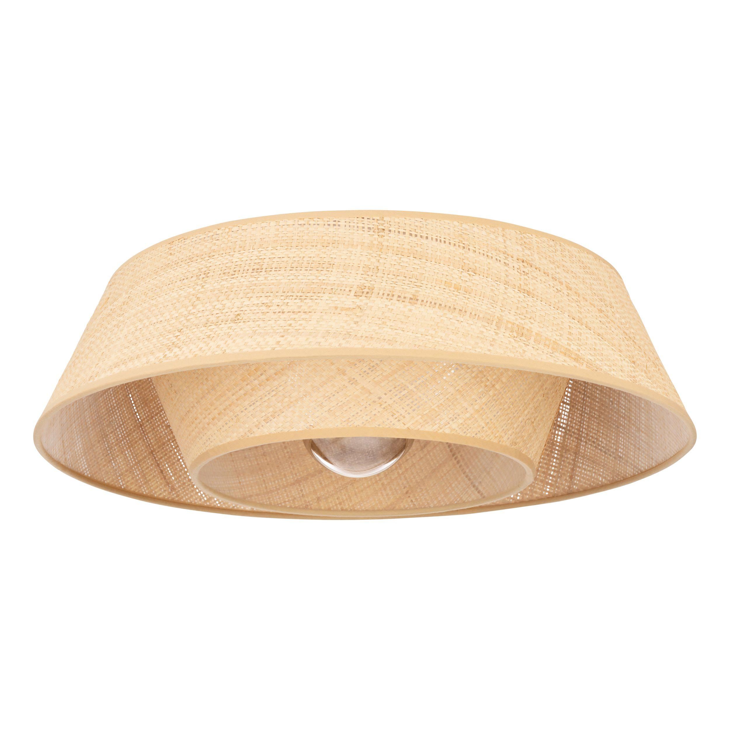 Plafonnier raphia naturel MARFORD E27 1X60W