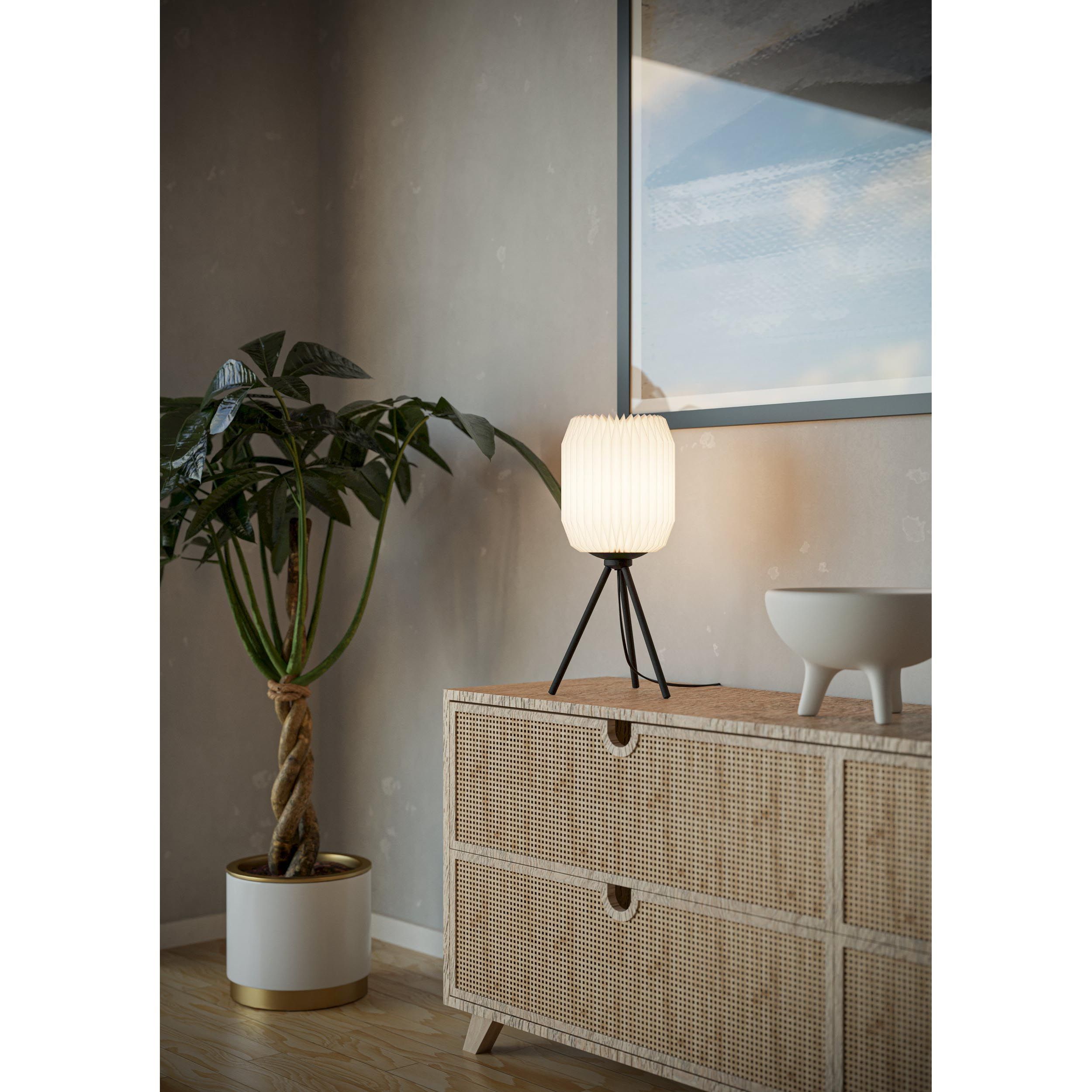 Lampe de table papier blanc BELGRAVE E27 1X40W