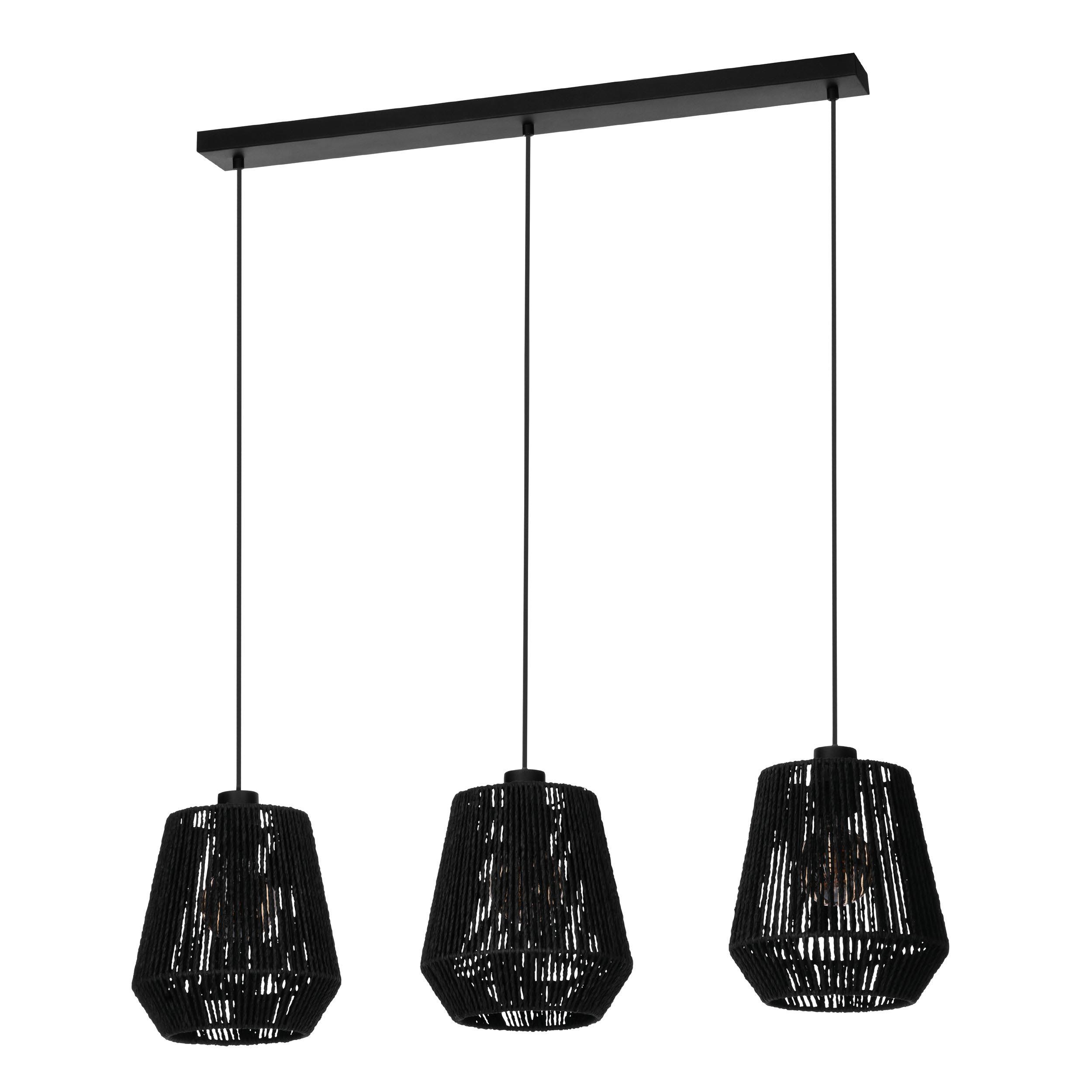 Suspension métal noir PERSLEY E27 3X60W