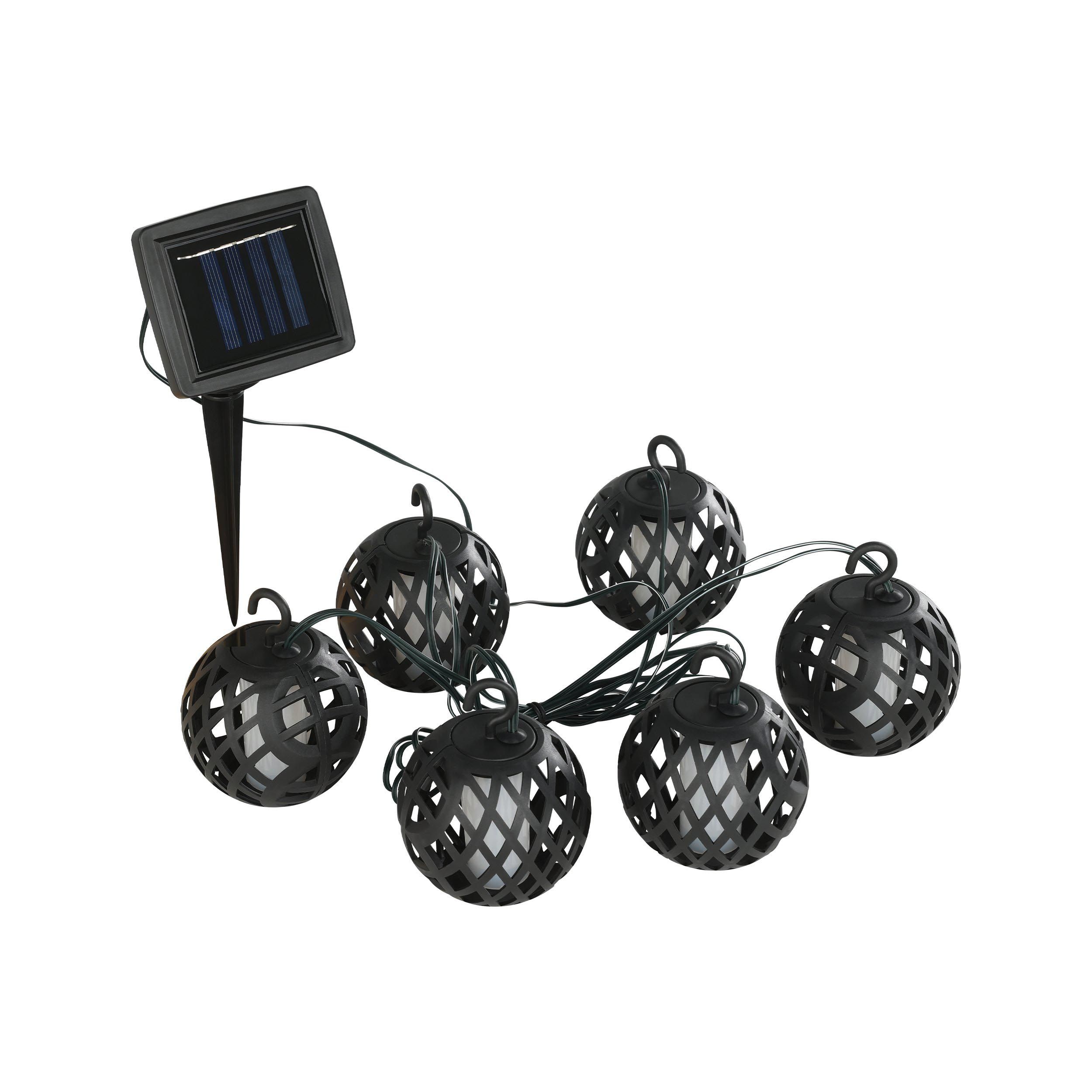 Luminaire à piquer extérieur plastique noir Z_SOLAR LED INT 6X0,84W