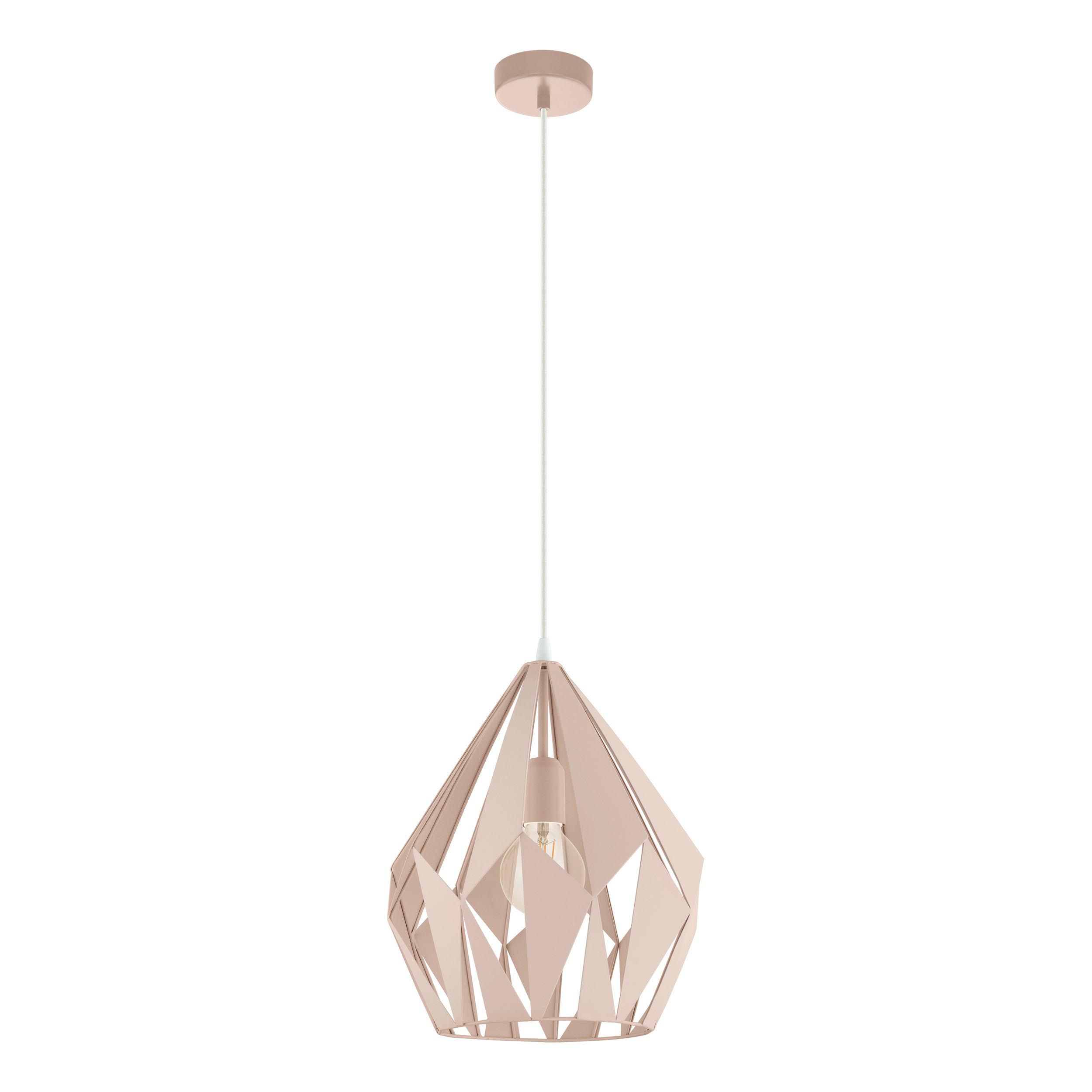 Suspension métal rose CARLTON-P E27 1X60W