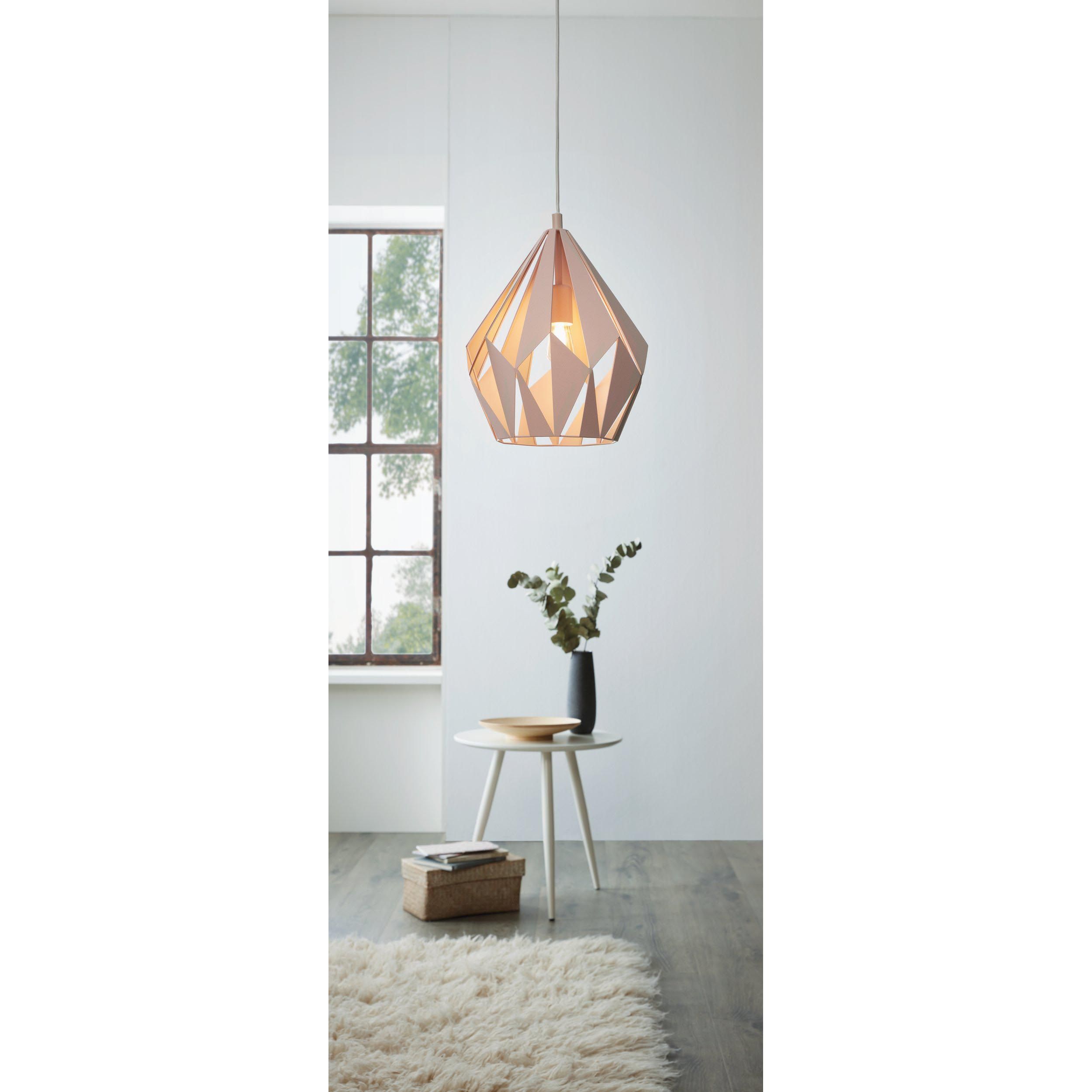 Suspension métal rose CARLTON-P E27 1X60W