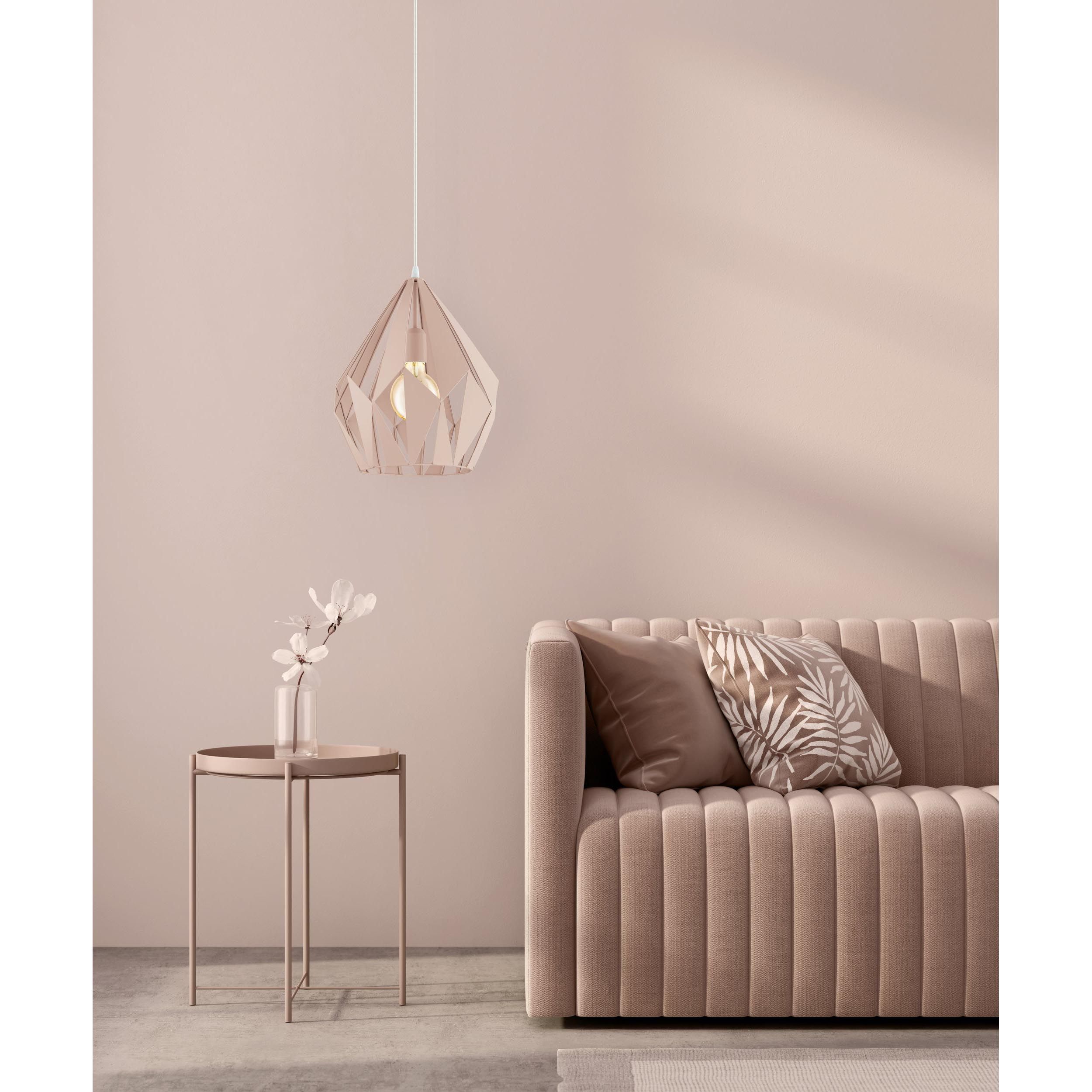 Suspension métal rose CARLTON-P E27 1X60W