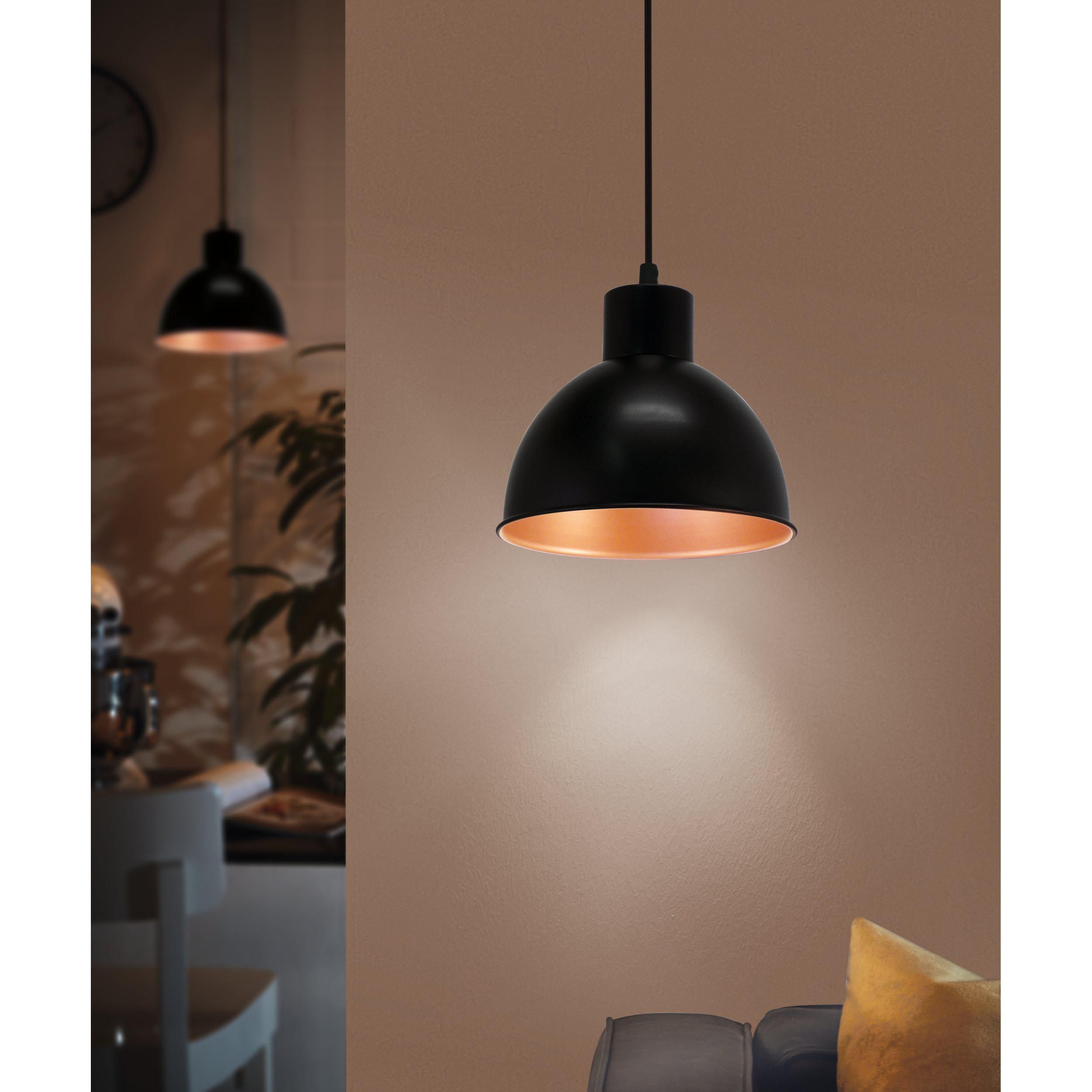 Suspension métal noir TRURO 1 E27 1X60W