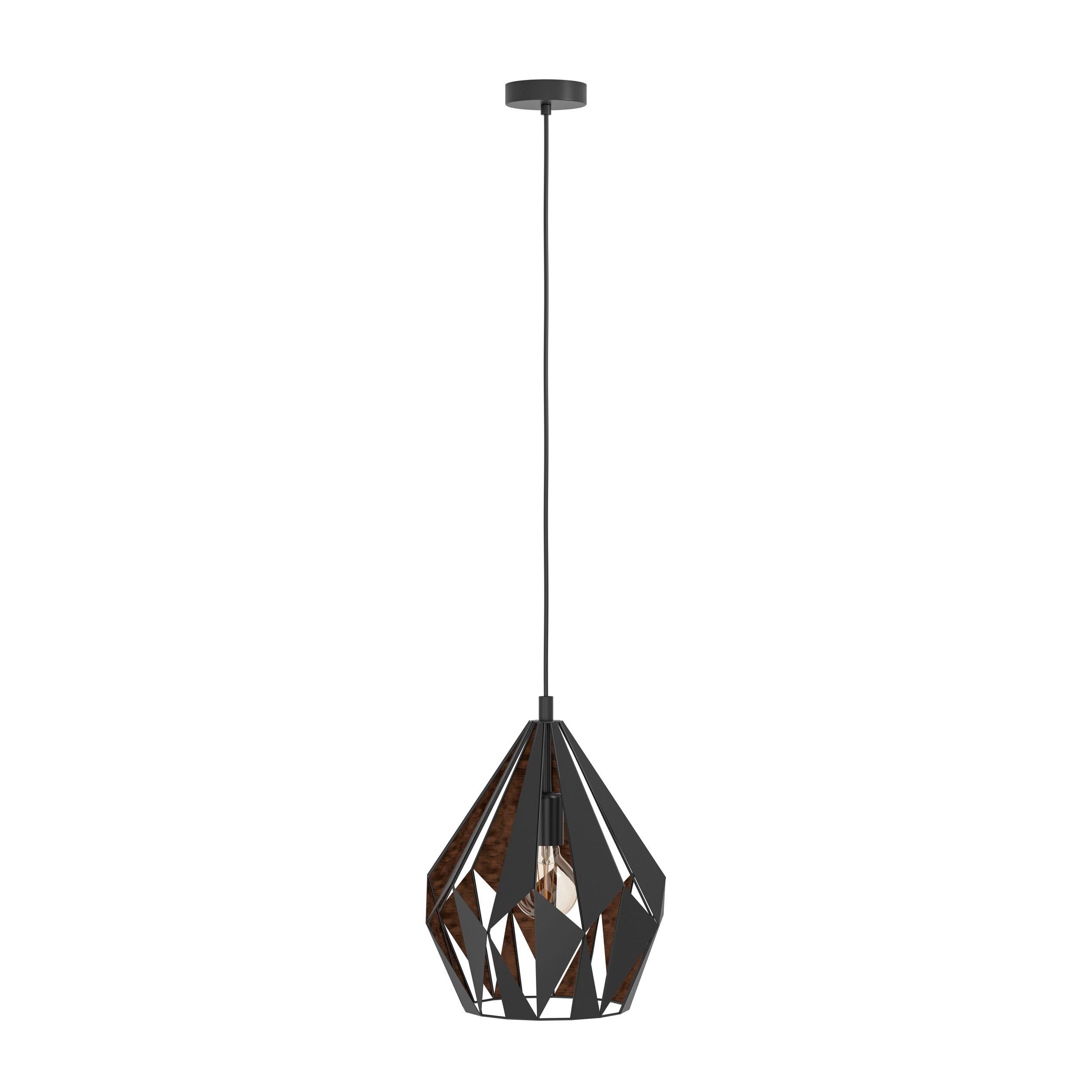 Suspension métal noir/cuivre CARLTON 1 D31CM E27 1X60W