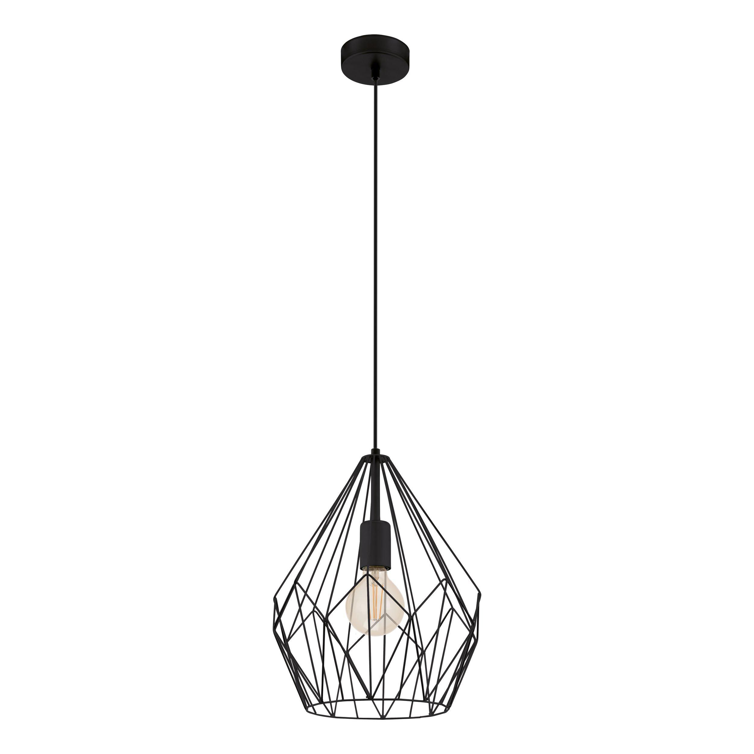 Suspension métal noir CARLTON D31CM E27 1X60W