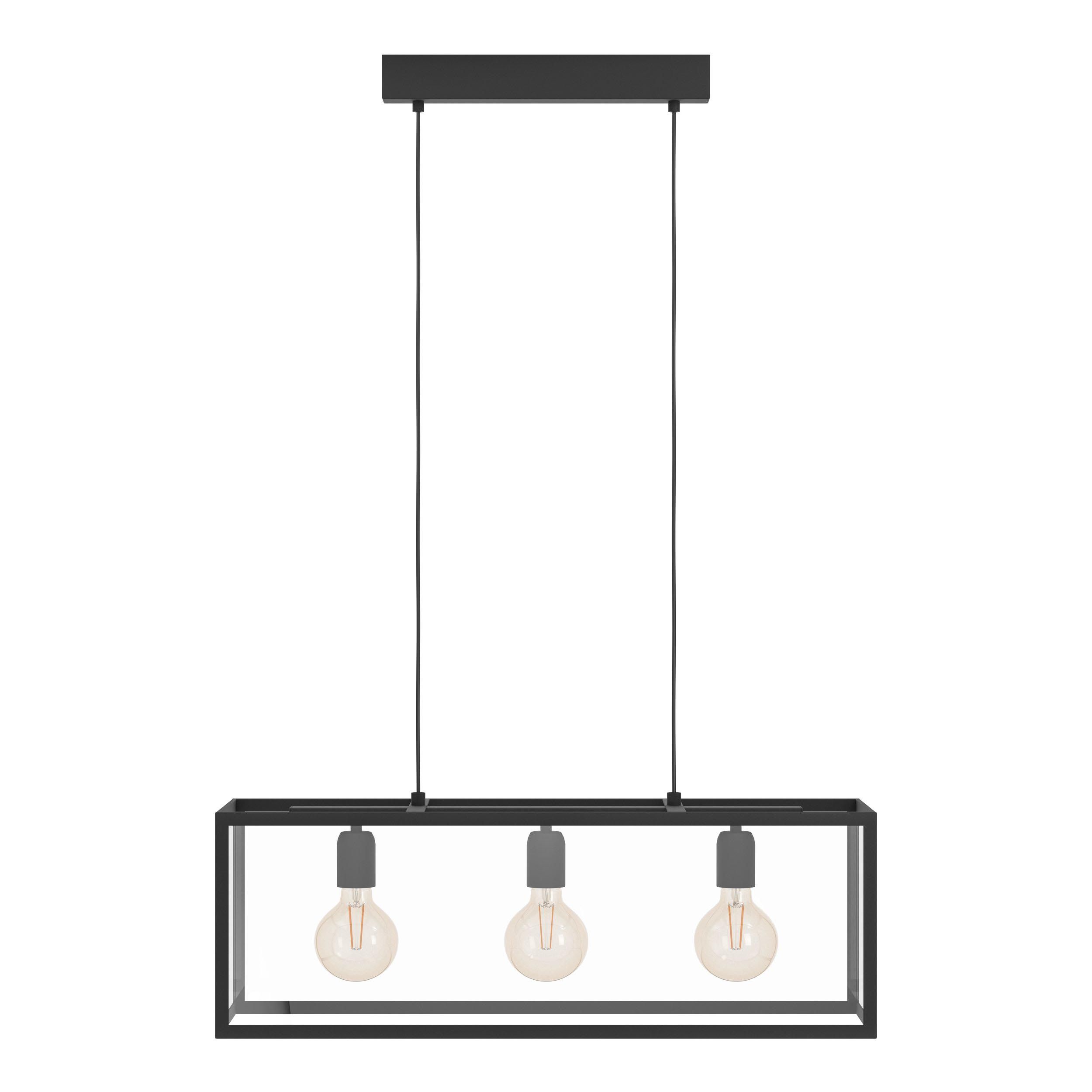 Suspension métal noir CHARTERHOUSE E27 3X60W