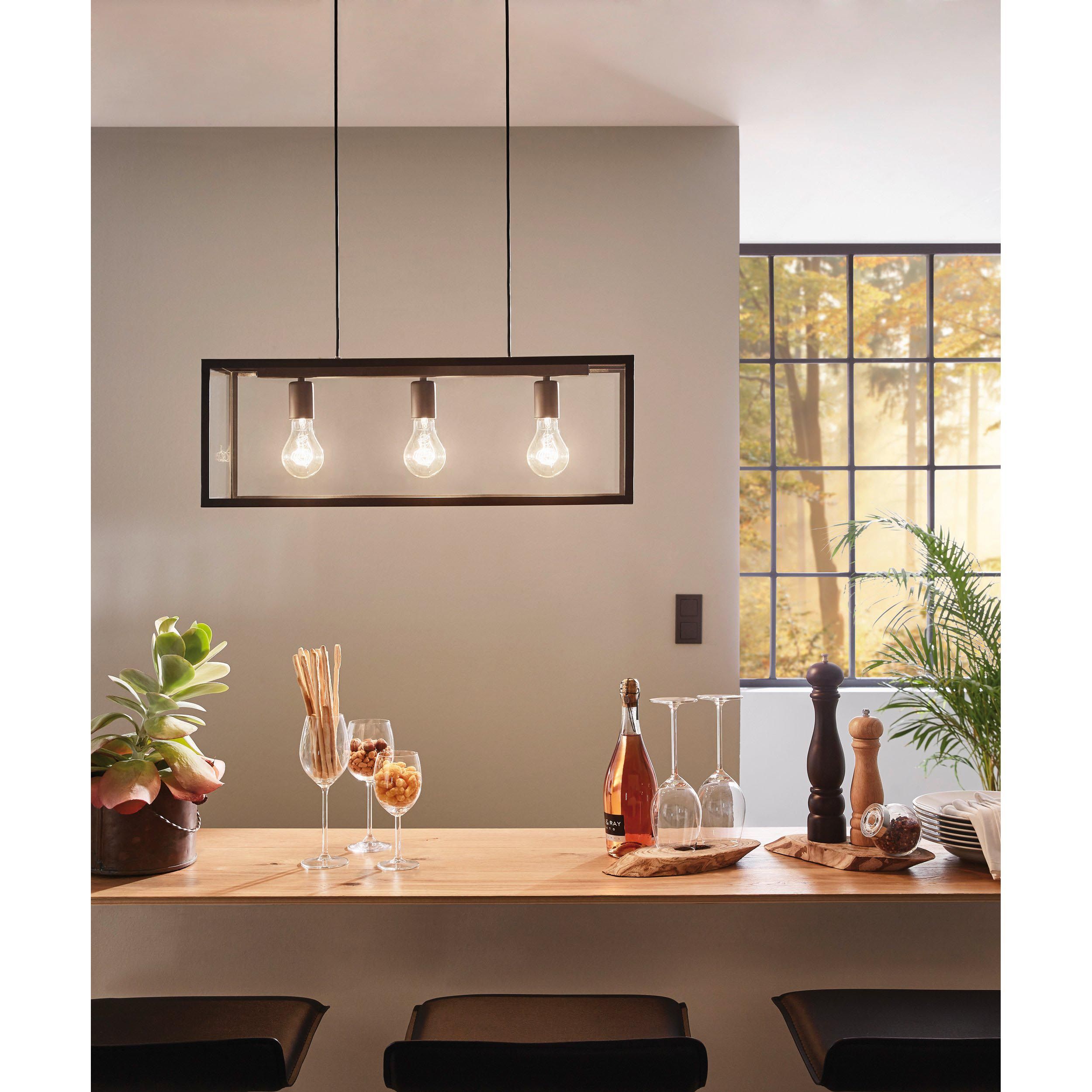 Suspension métal noir CHARTERHOUSE E27 3X60W