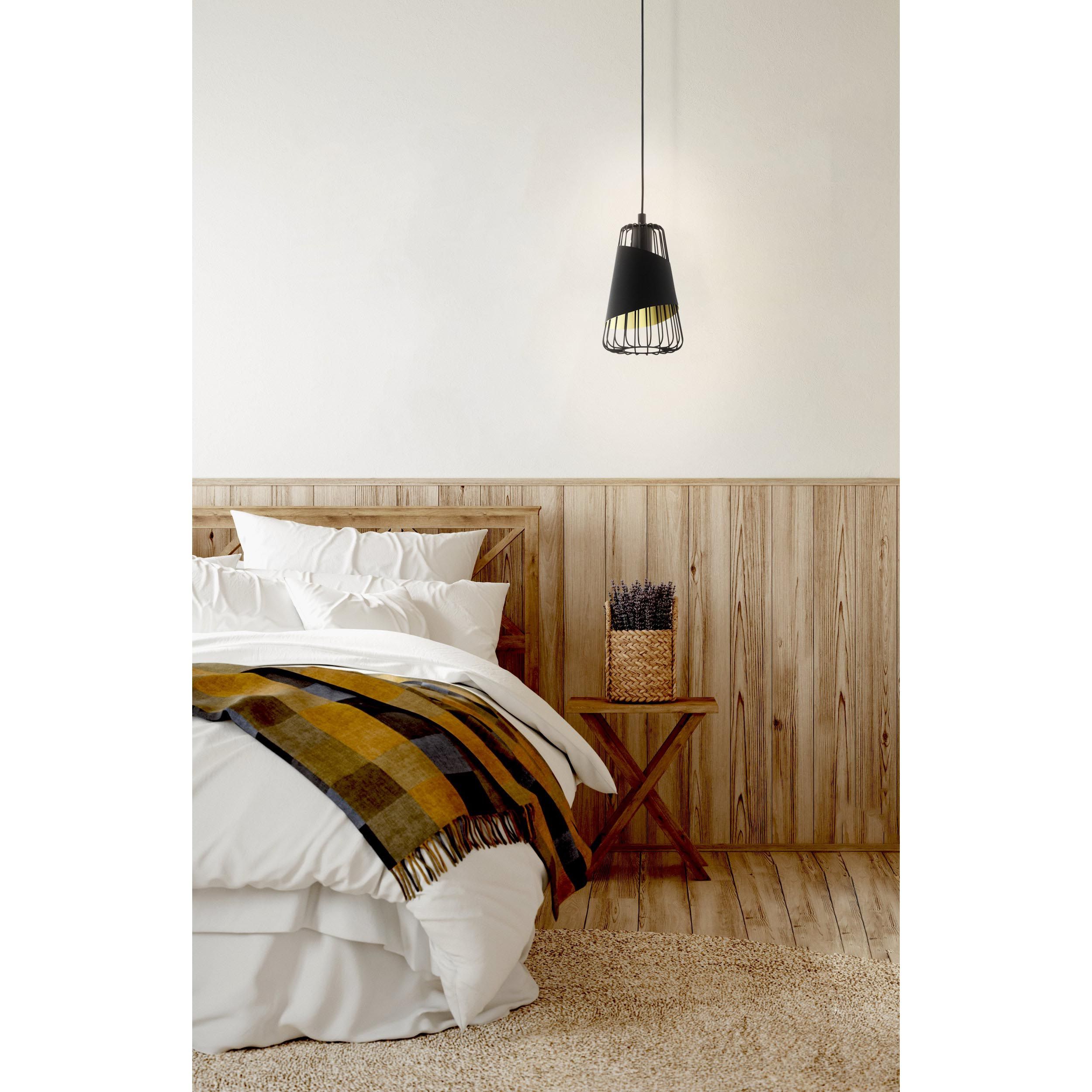 Suspension métal noir AUSTELL D16,5CM E27 1X60W