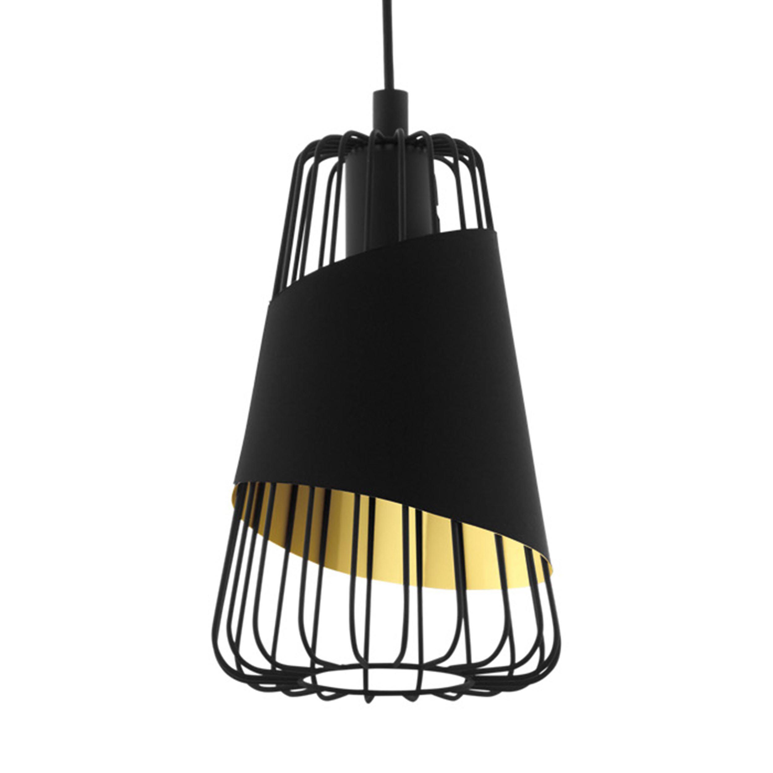 Suspension métal noir AUSTELL D16,5CM E27 1X60W