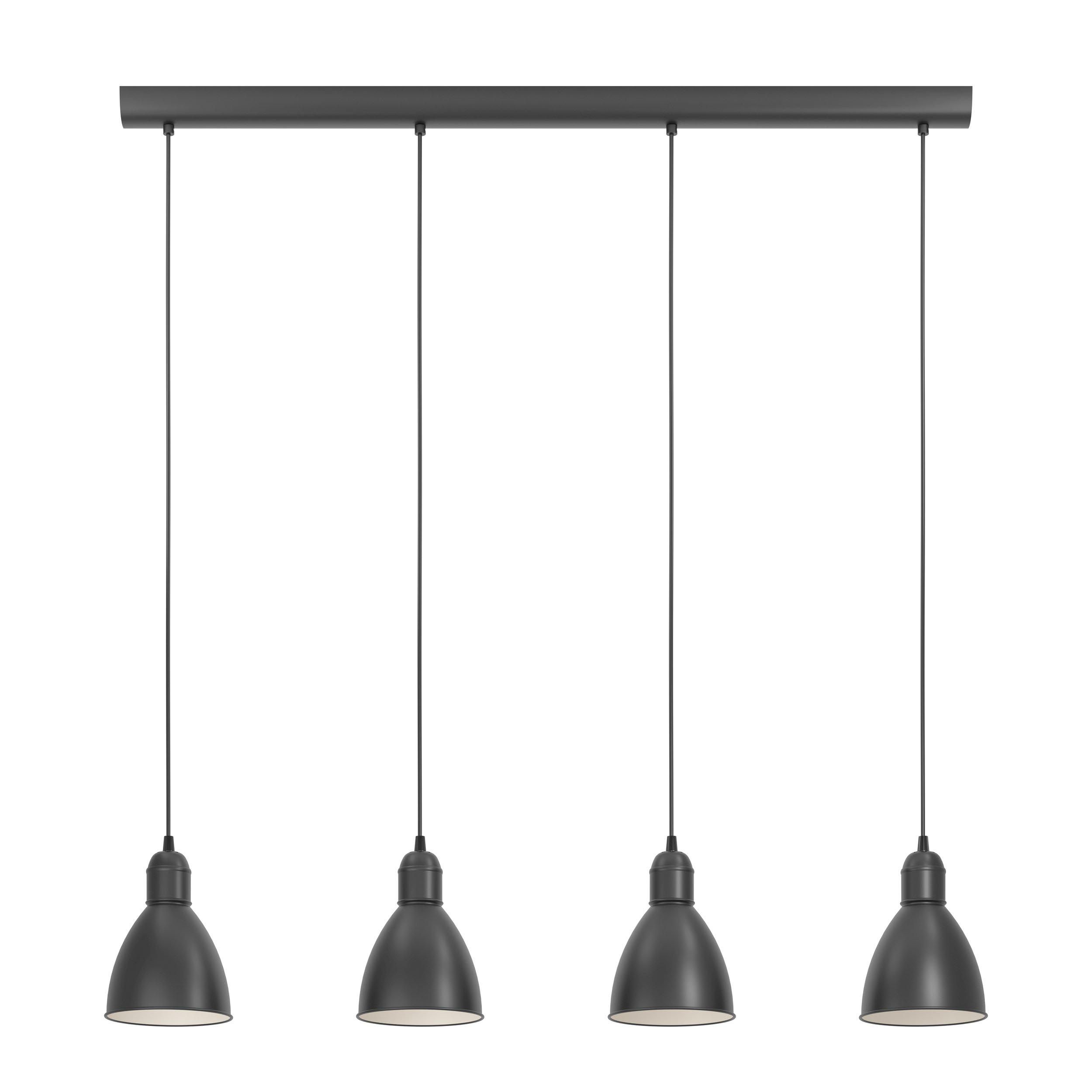 Suspension métal noir PRIDDY E27 4X40W