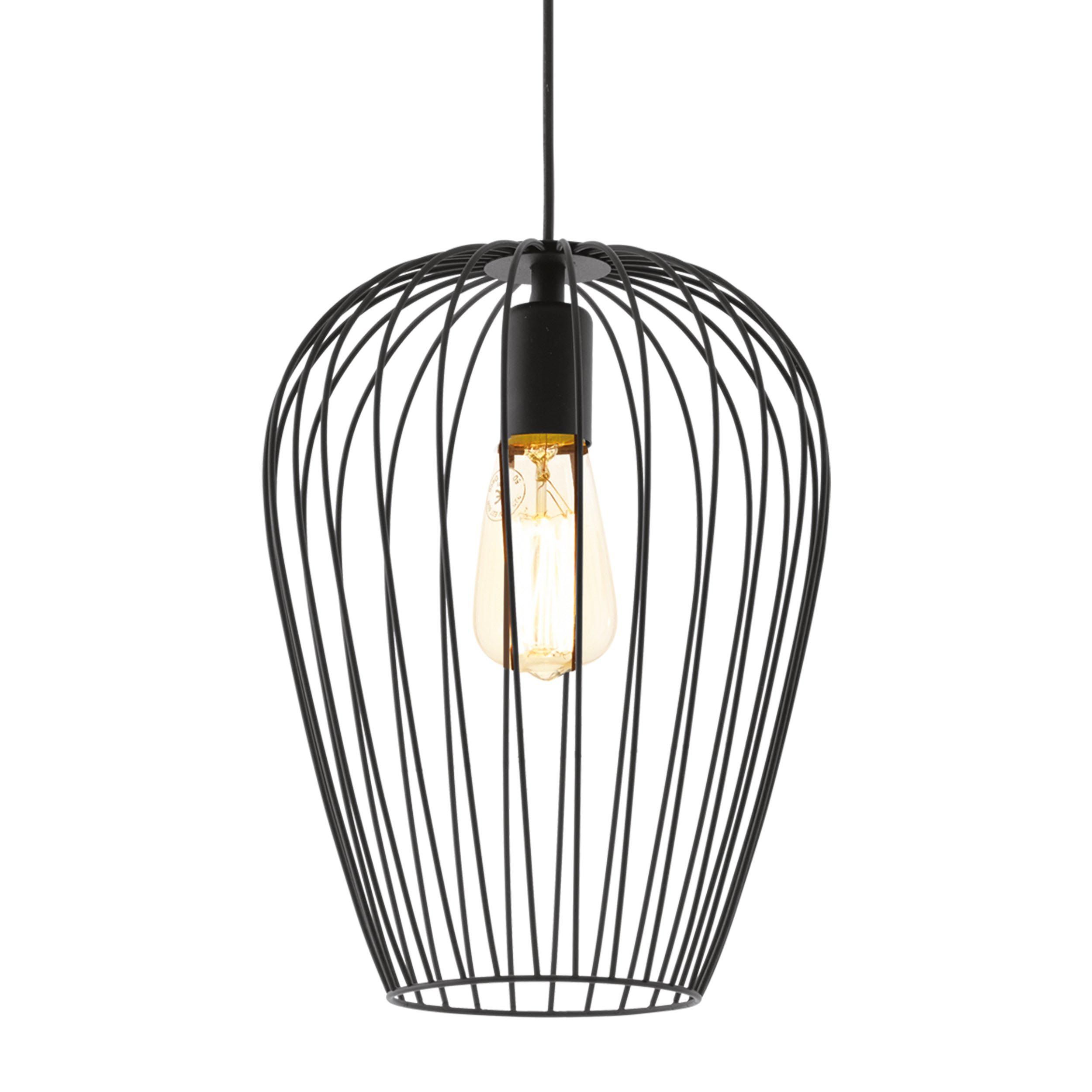 Suspension métal noir NEWTOWN E27 1X60W