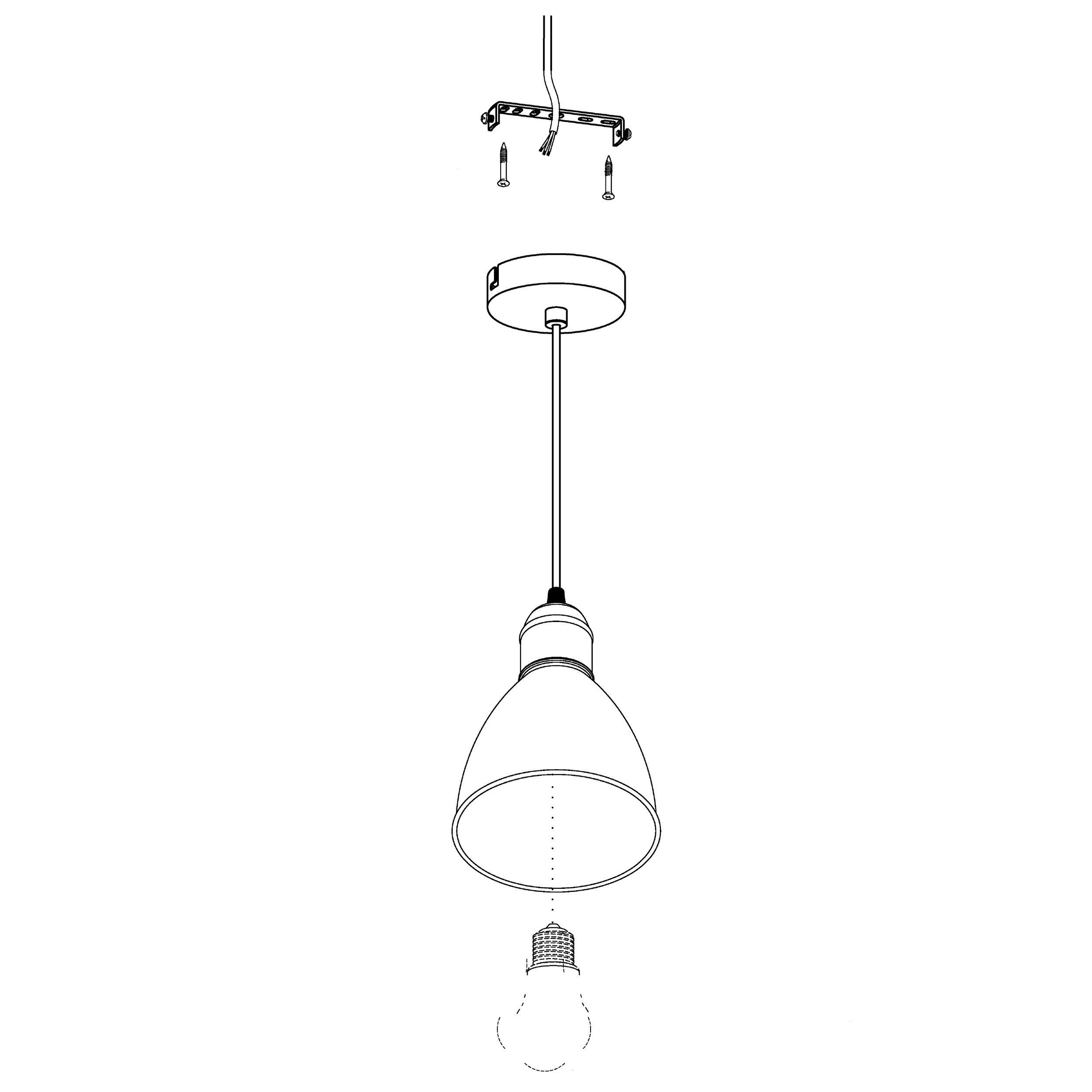 Suspension métal cuivre PRIDDY 1 E27 1X40W