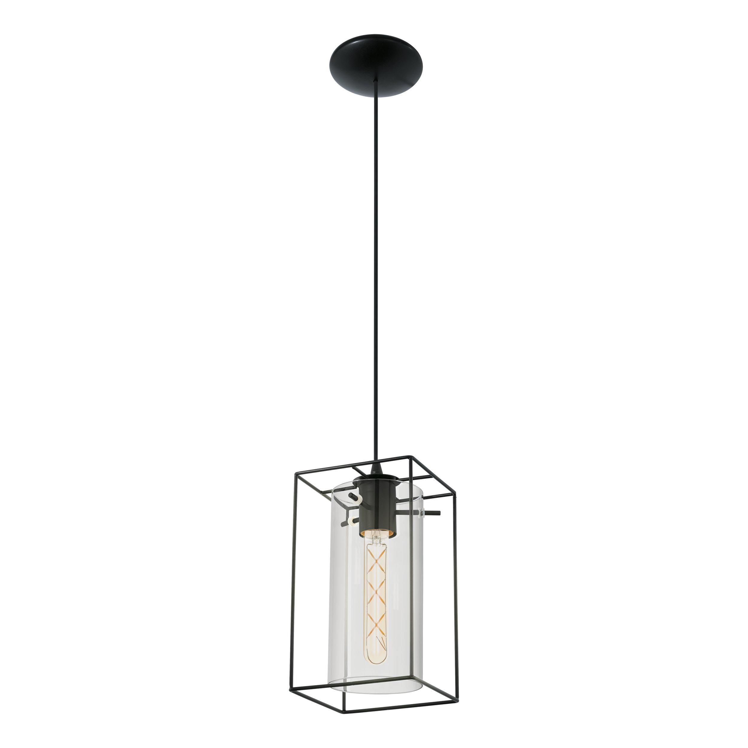 Suspension verre fume LONCINO E27 1X60W