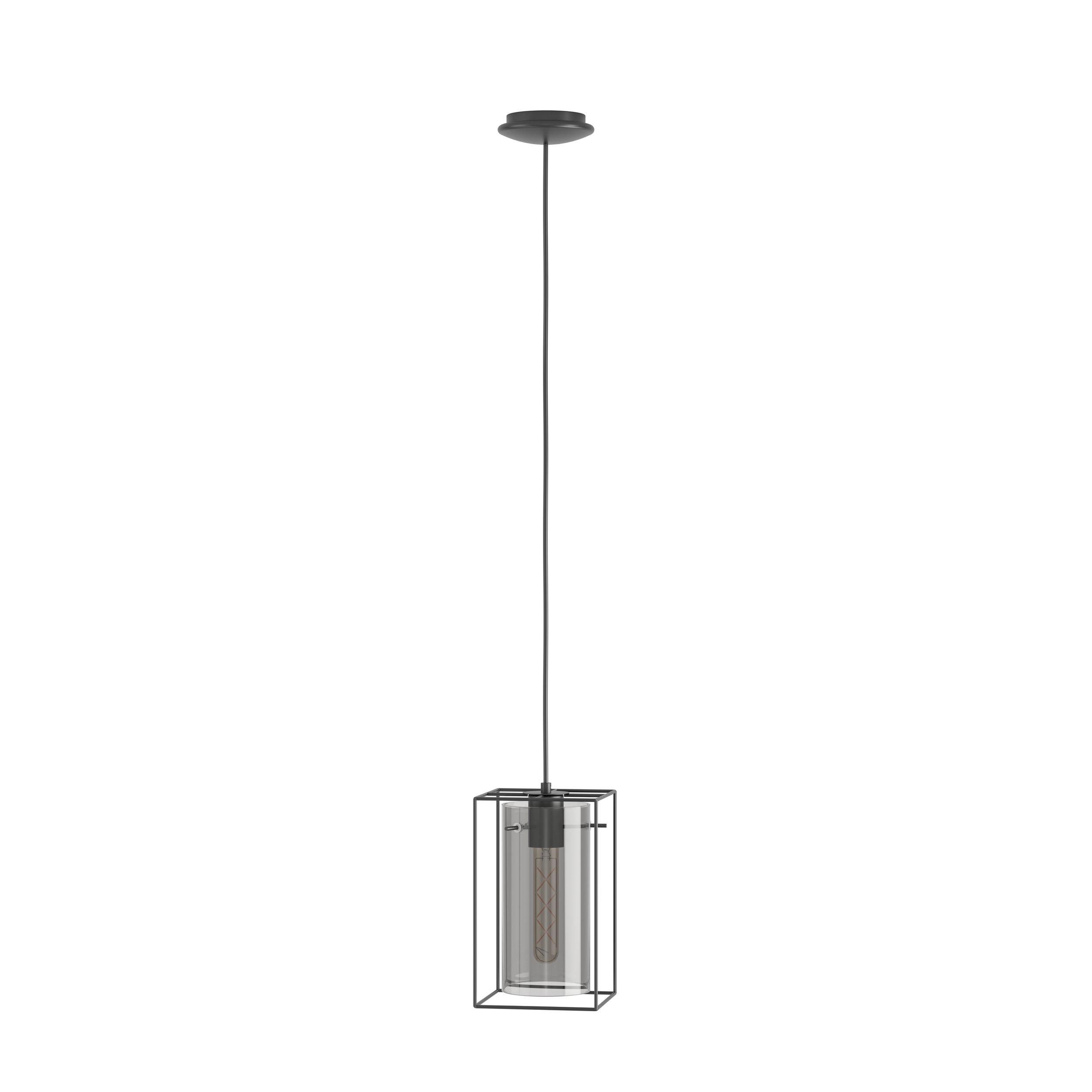 Suspension verre fume LONCINO E27 1X60W