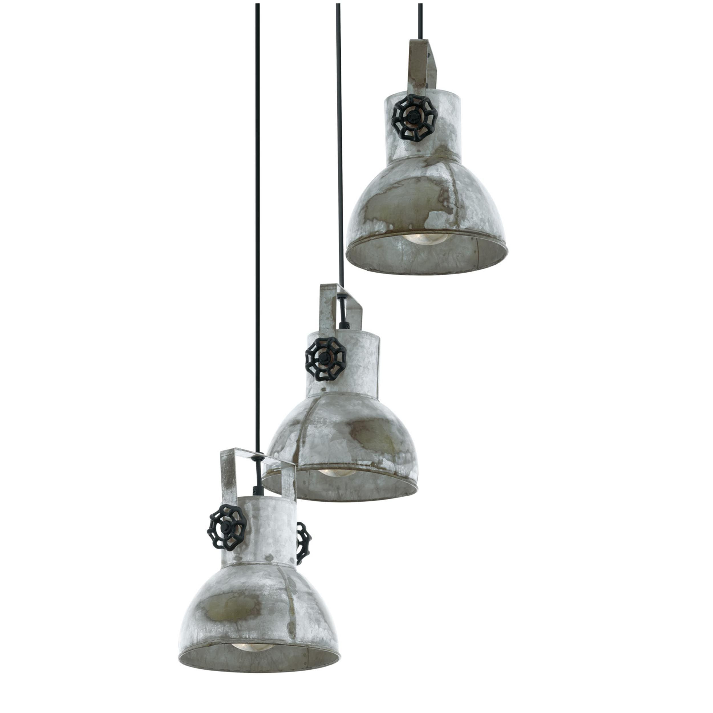 Suspension métal gris BARNSTAPLE E27 3X40W