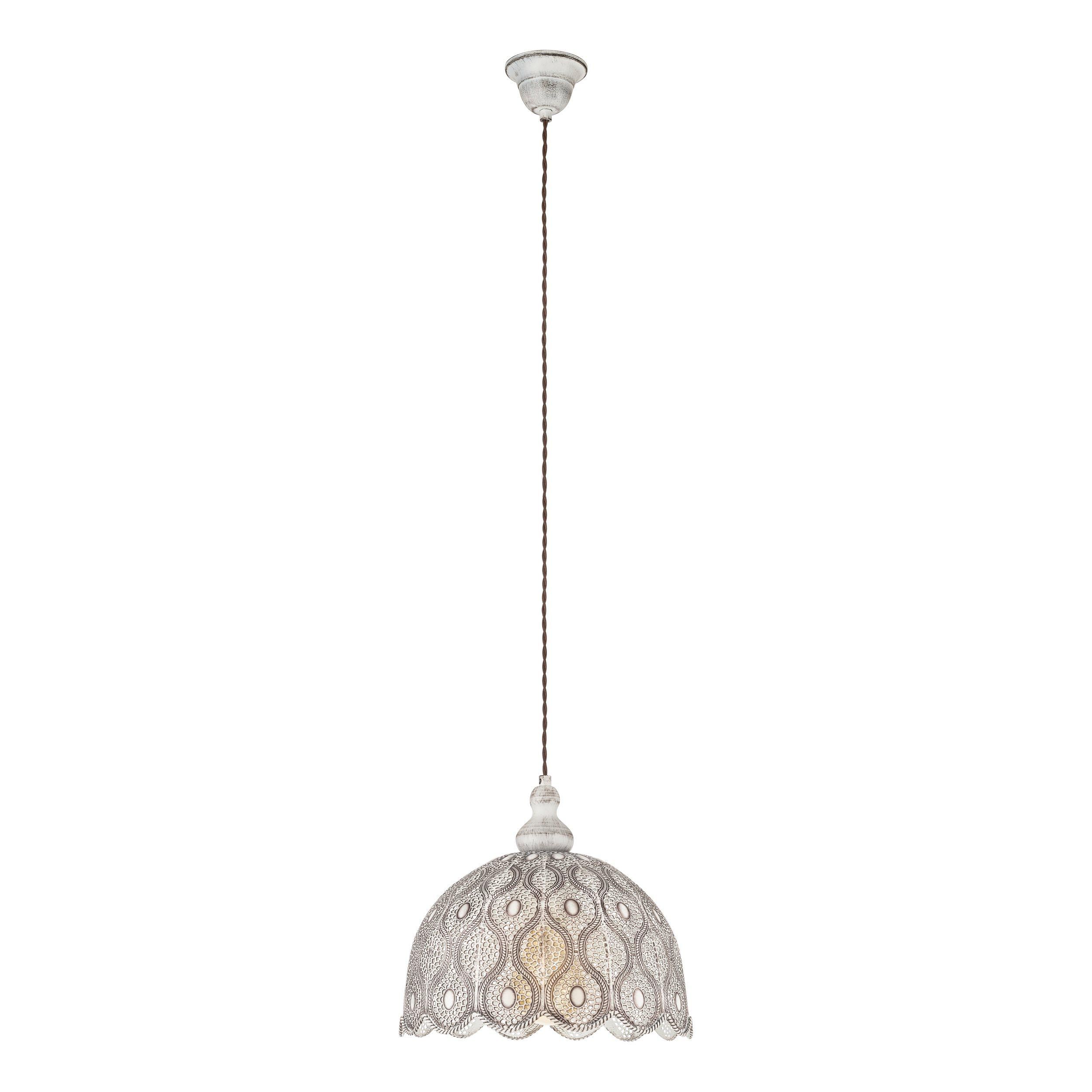 Suspension métal blanc TALBOT 2 E27 1X60W