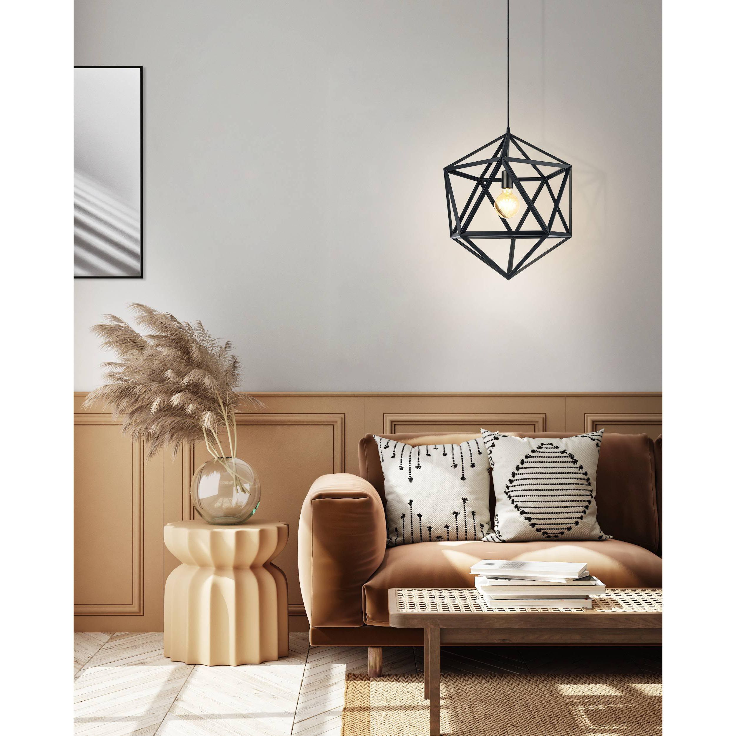 Suspension métal noir EMBLETON E27 1X60W