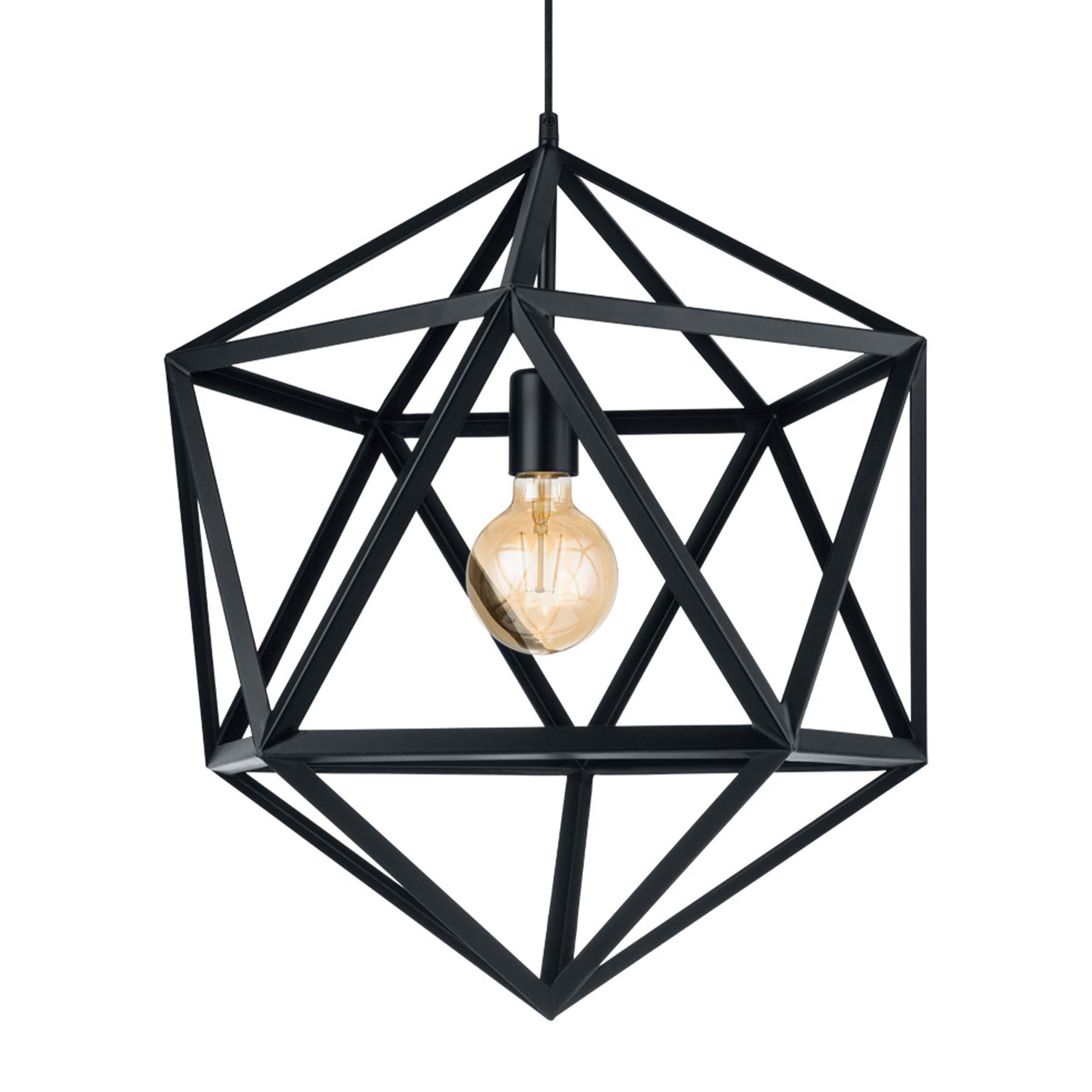 Suspension métal noir EMBLETON E27 1X60W