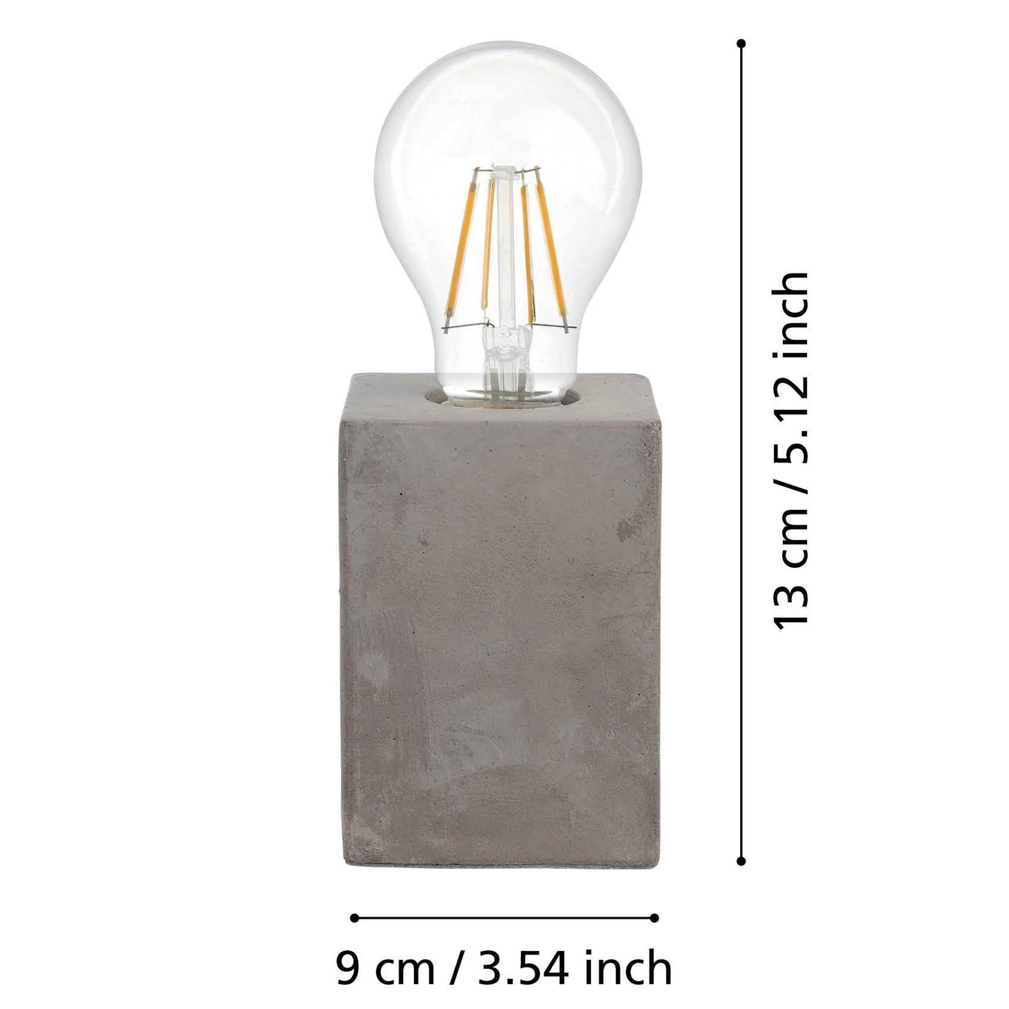 Lampe de table beton gris PRESTWICK E27 1X60W