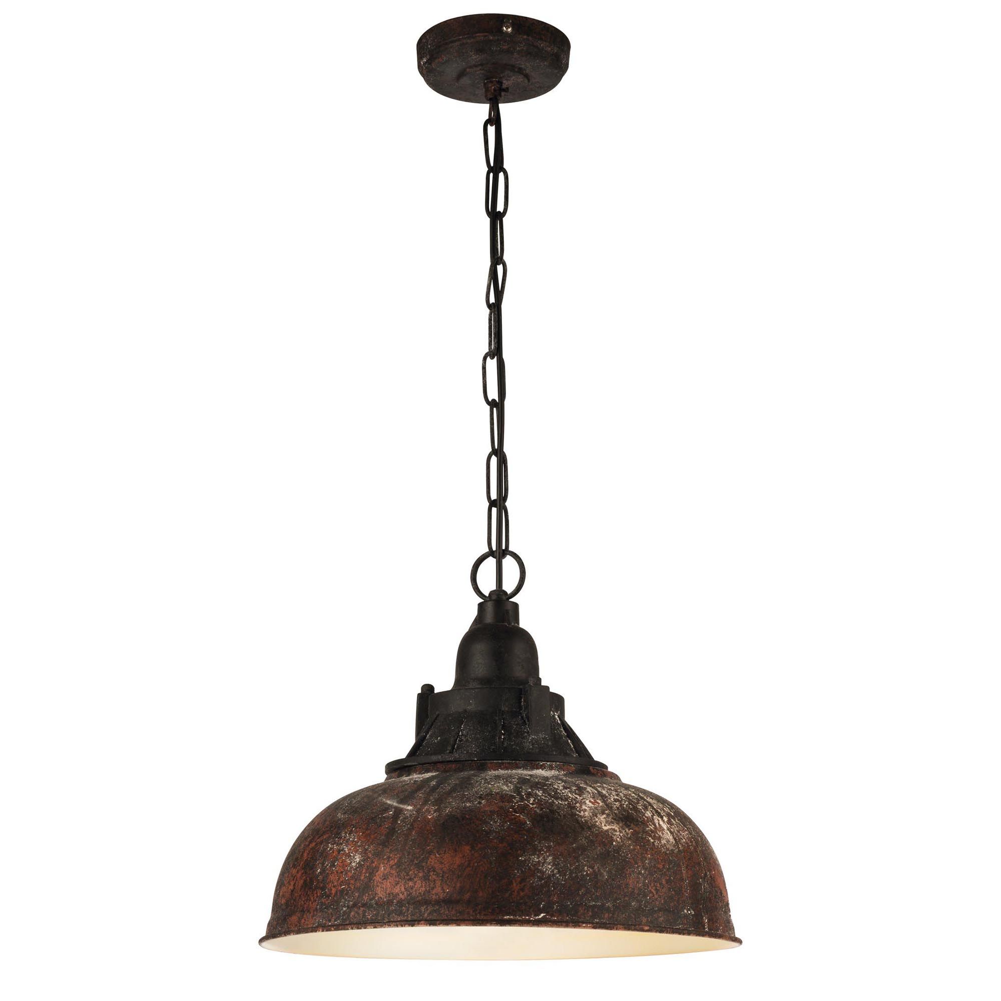 Suspension métal marron GRANTHAM 1 E27 1X60W