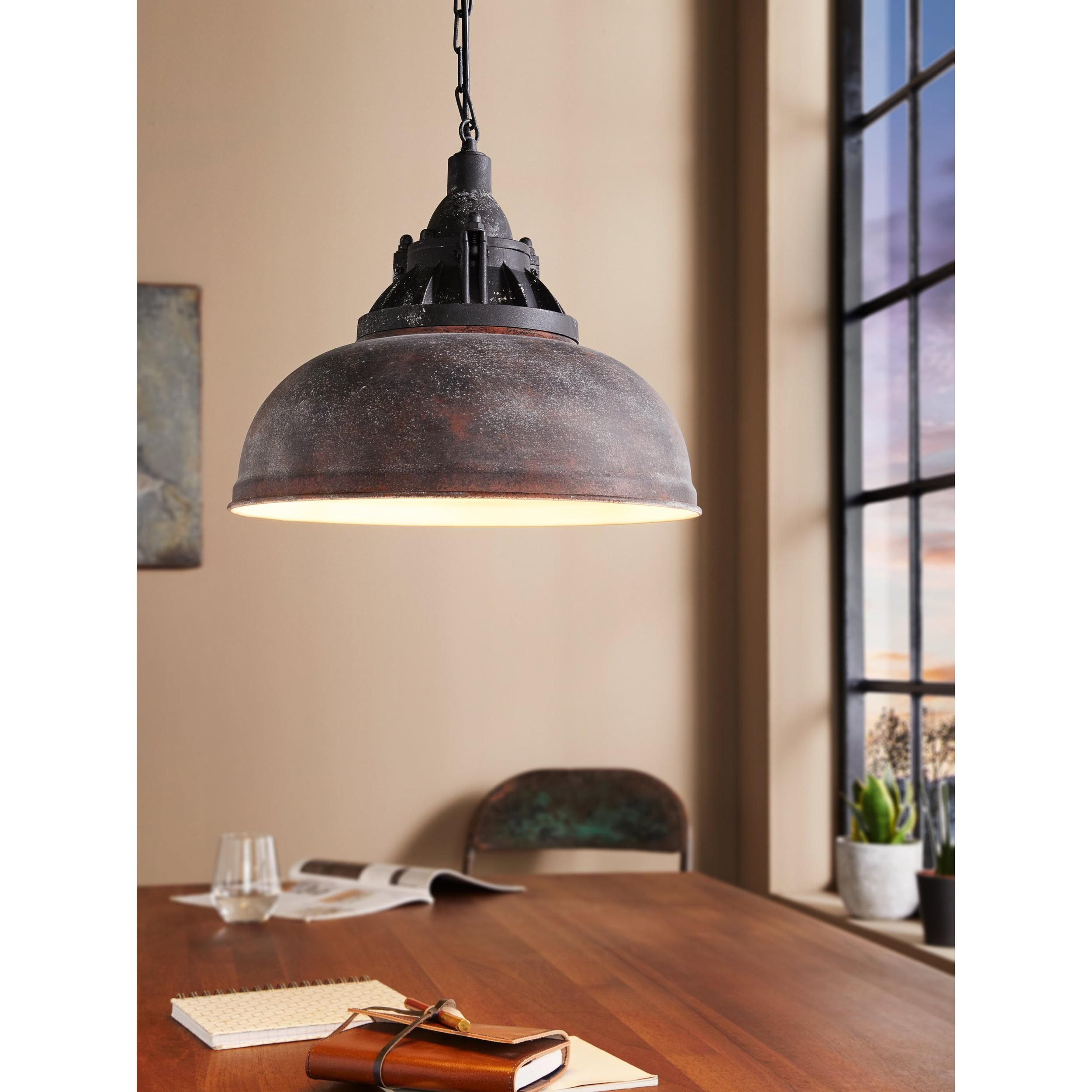 Suspension métal marron GRANTHAM 1 E27 1X60W