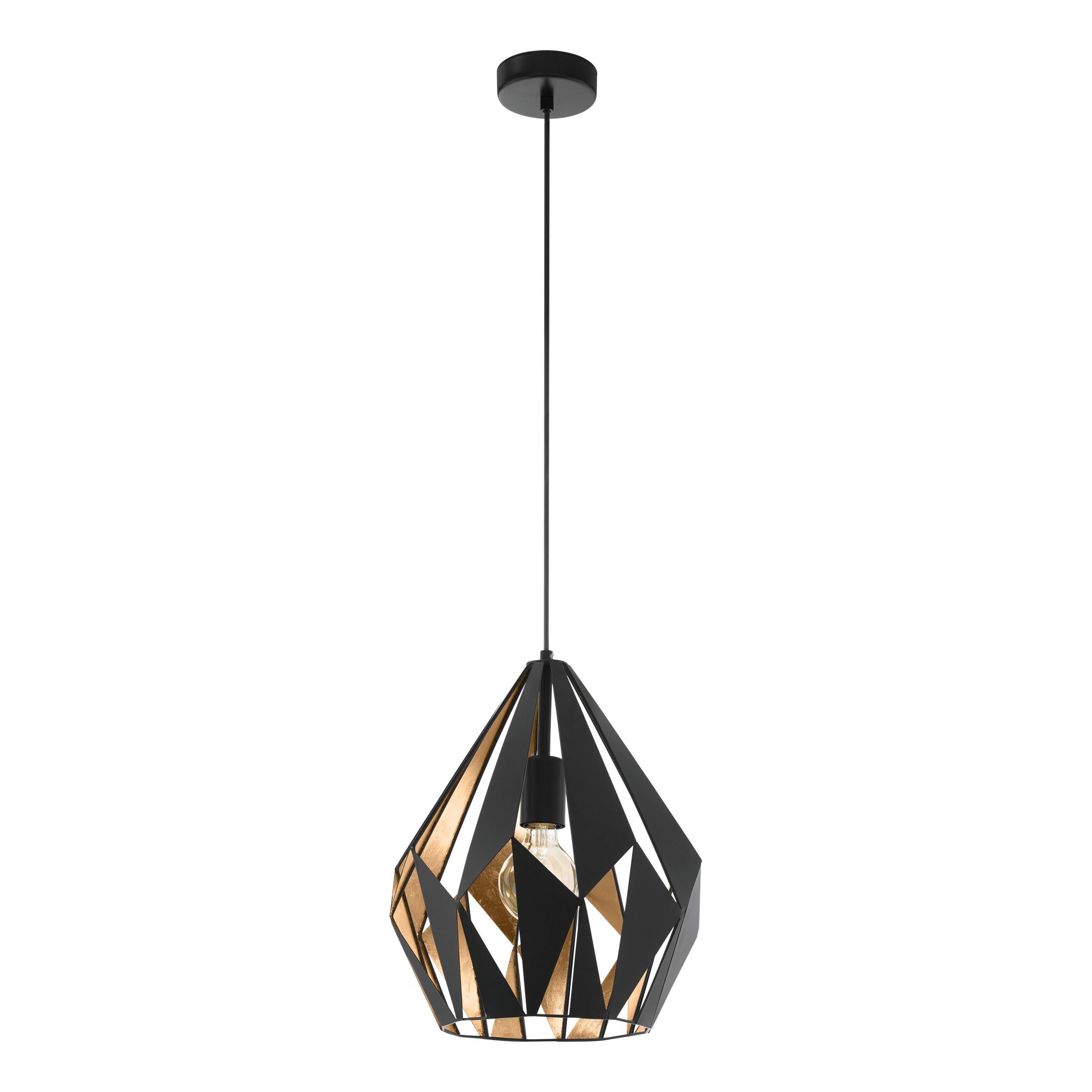 Suspension métal noir/doré CARLTON 1 D31CM E27 1X60W