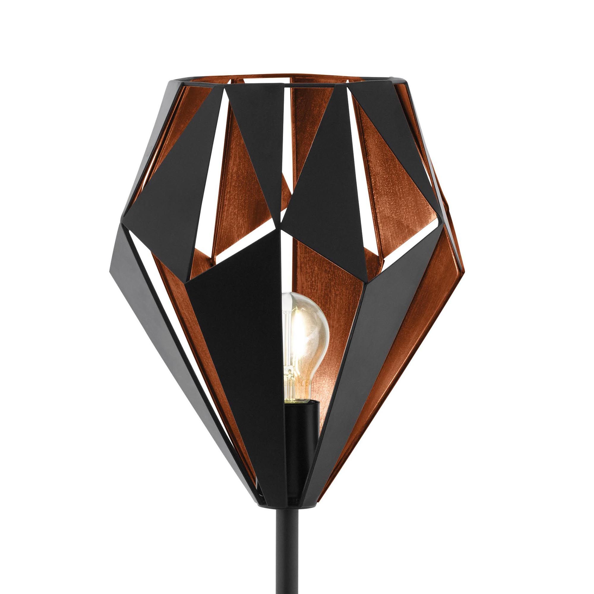 Lampadaire métal noir/cuivre CARLTON 1 E27 1X60W