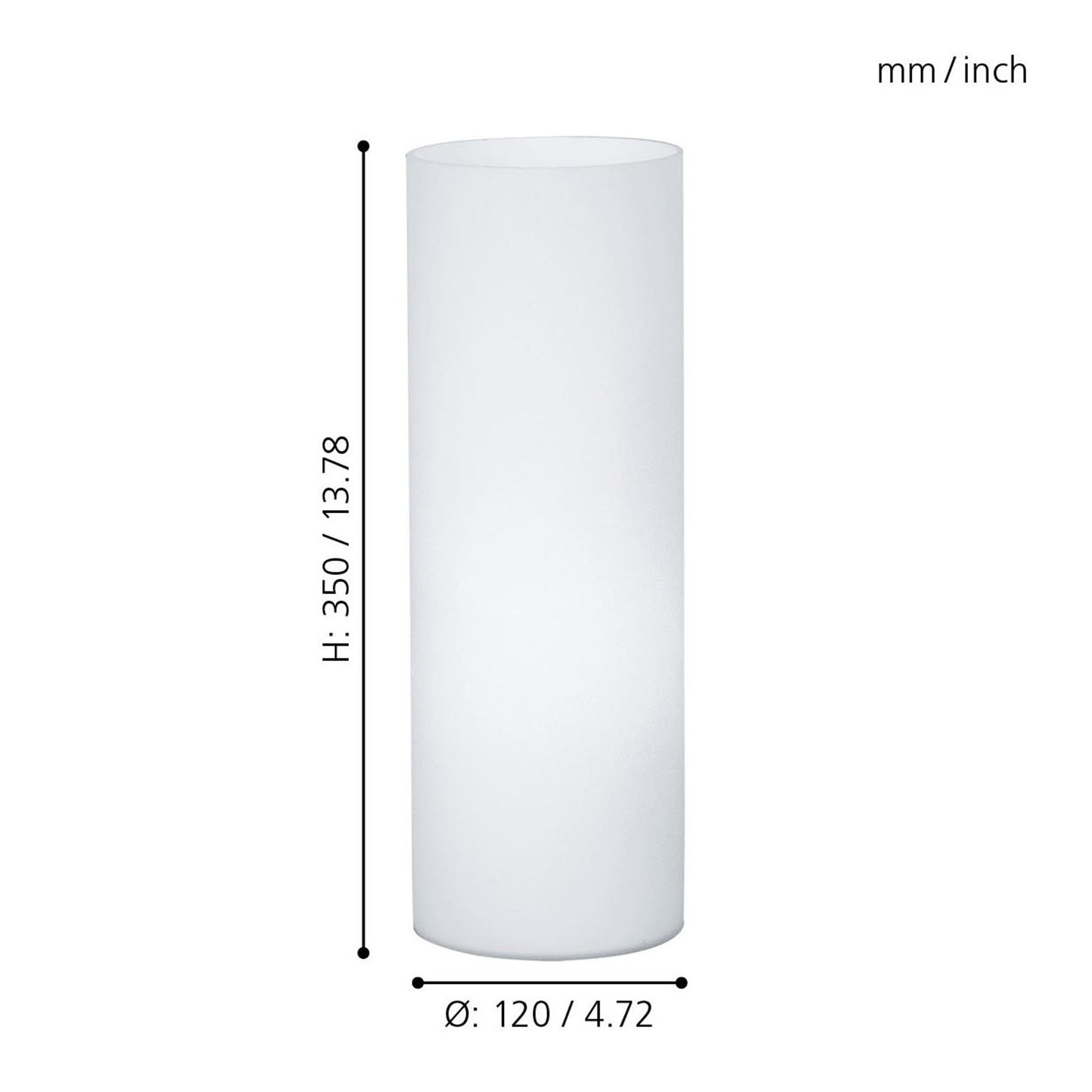 Lampe en verre blanc GEO E27 60W HT35cm