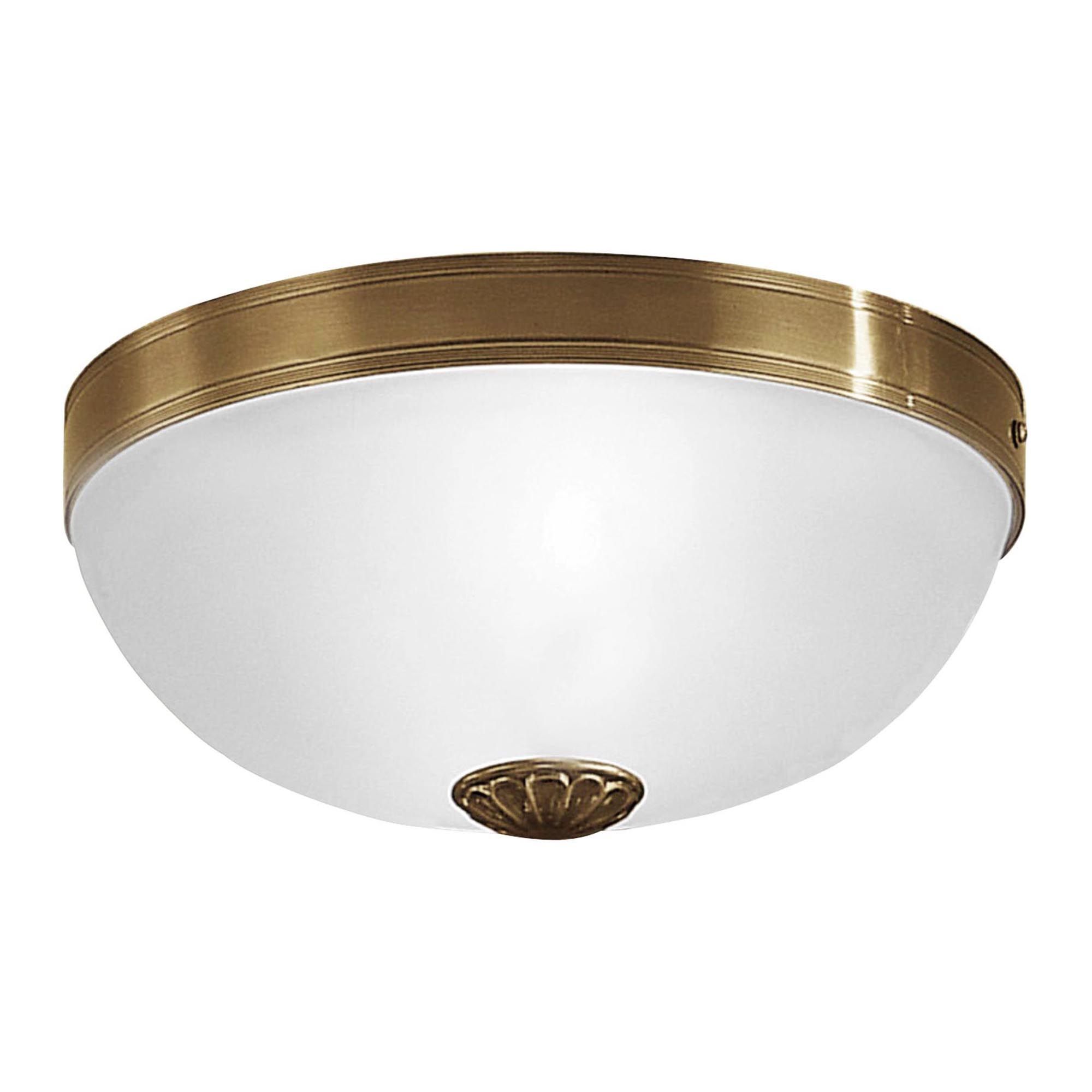 Plafonnier verre bronze IMPERIAL E27 2X25W