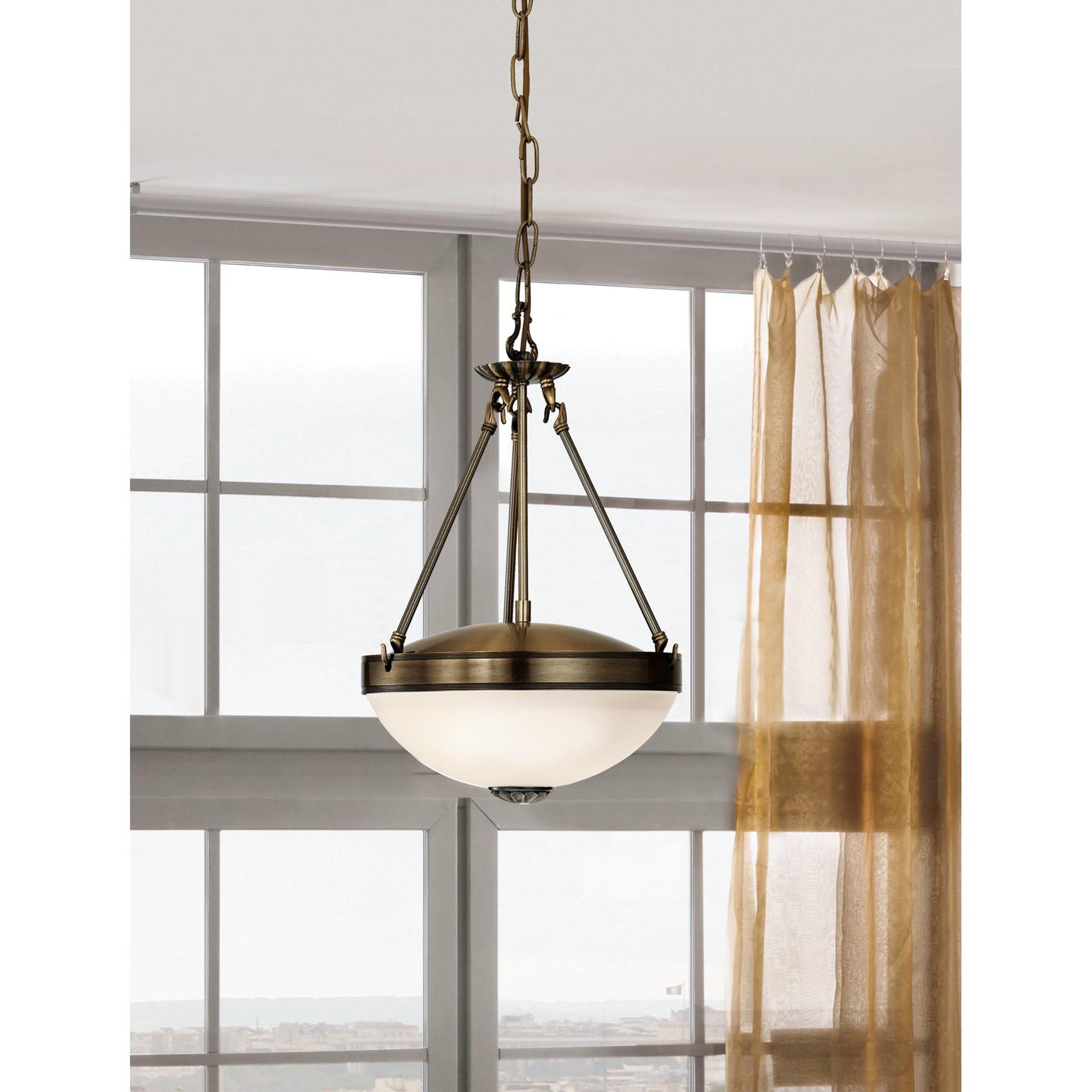 Suspension métal bronze SAVOY E27 2X60W